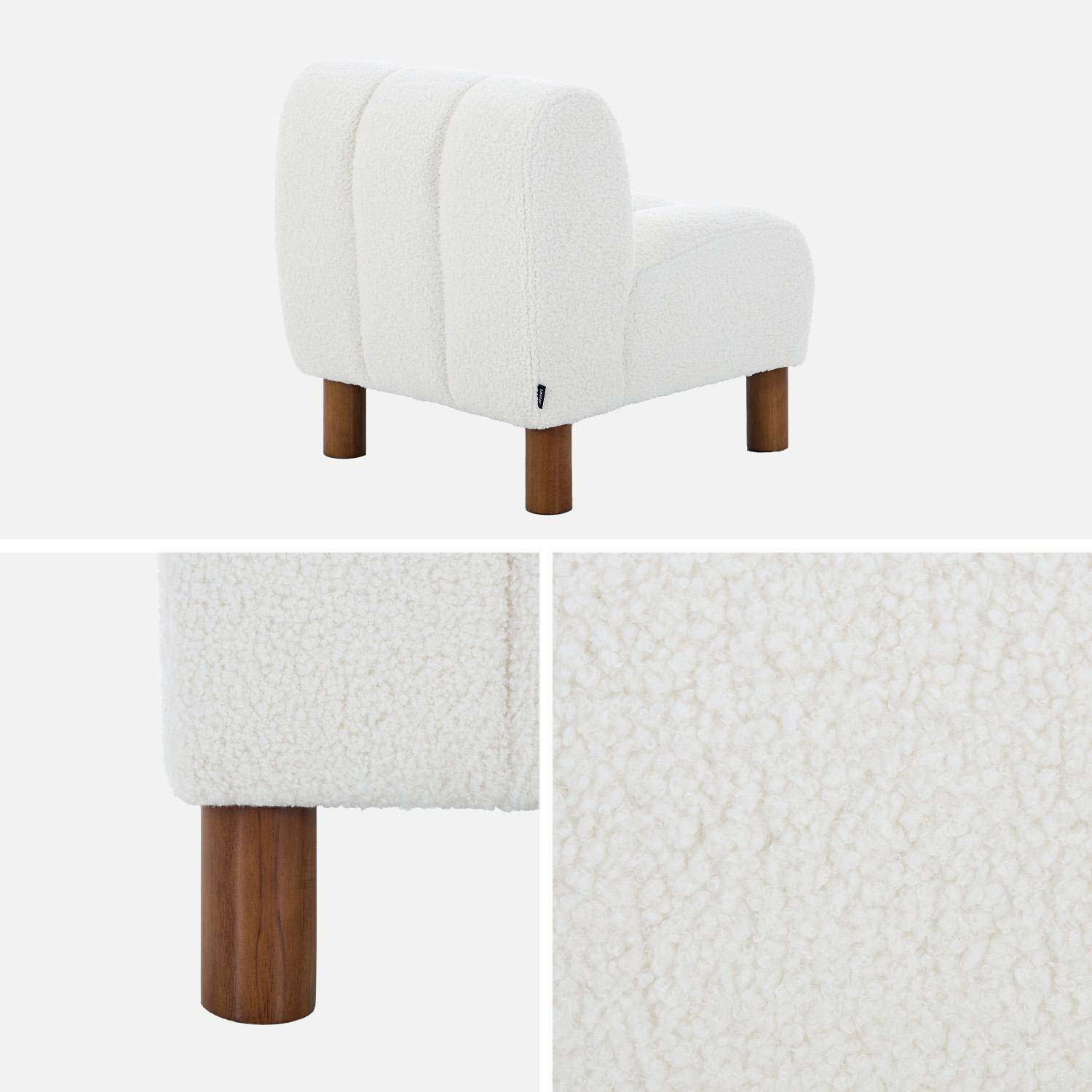 Silla infantil de madera de hevea y borreguito, Angel Kids, Blanco, 47x56.5x52.5 cm Photo3