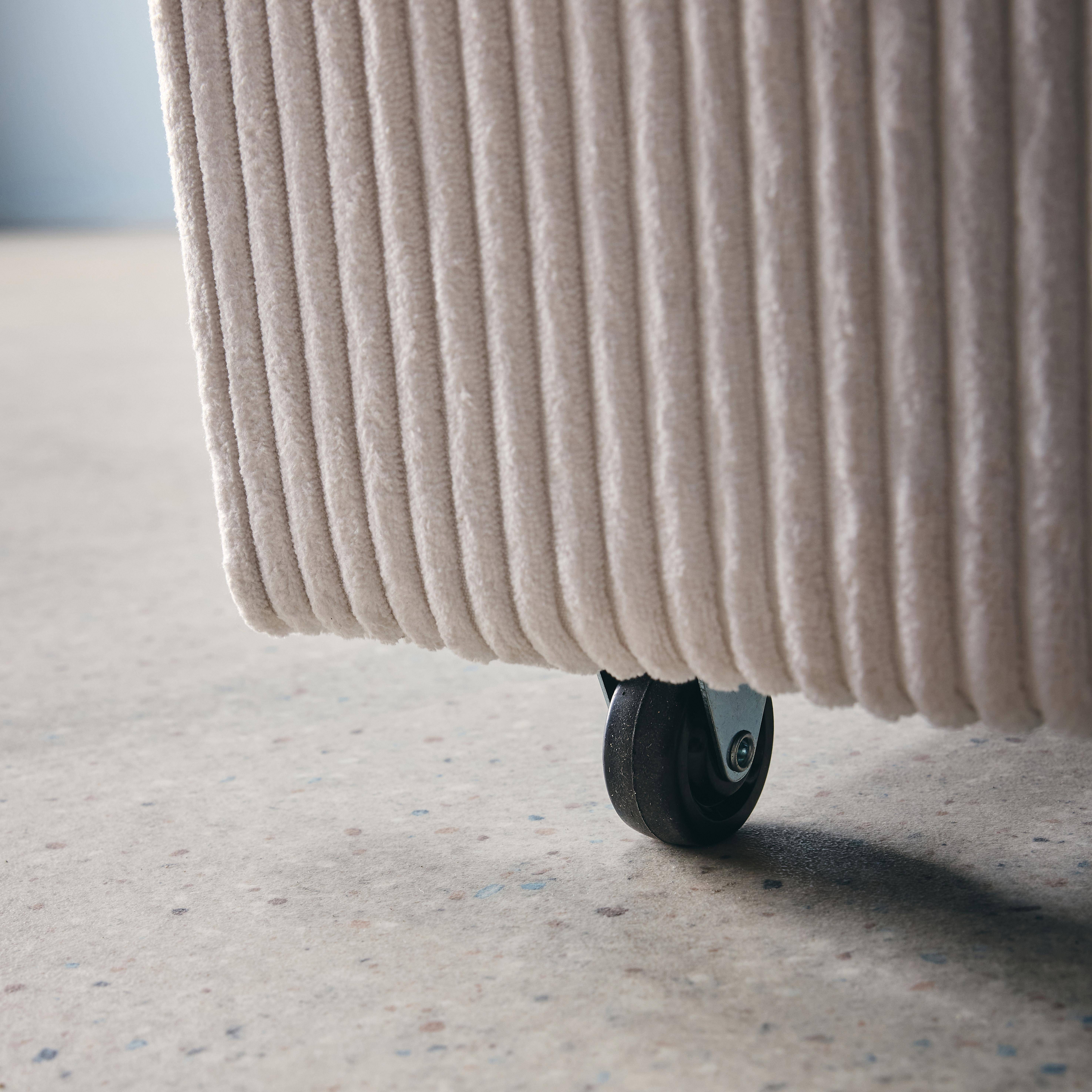 2-Sitzer Schlafsofa mit Cordbezug in weiß B 168 x T 90 x H 88 cm - Lino Photo7