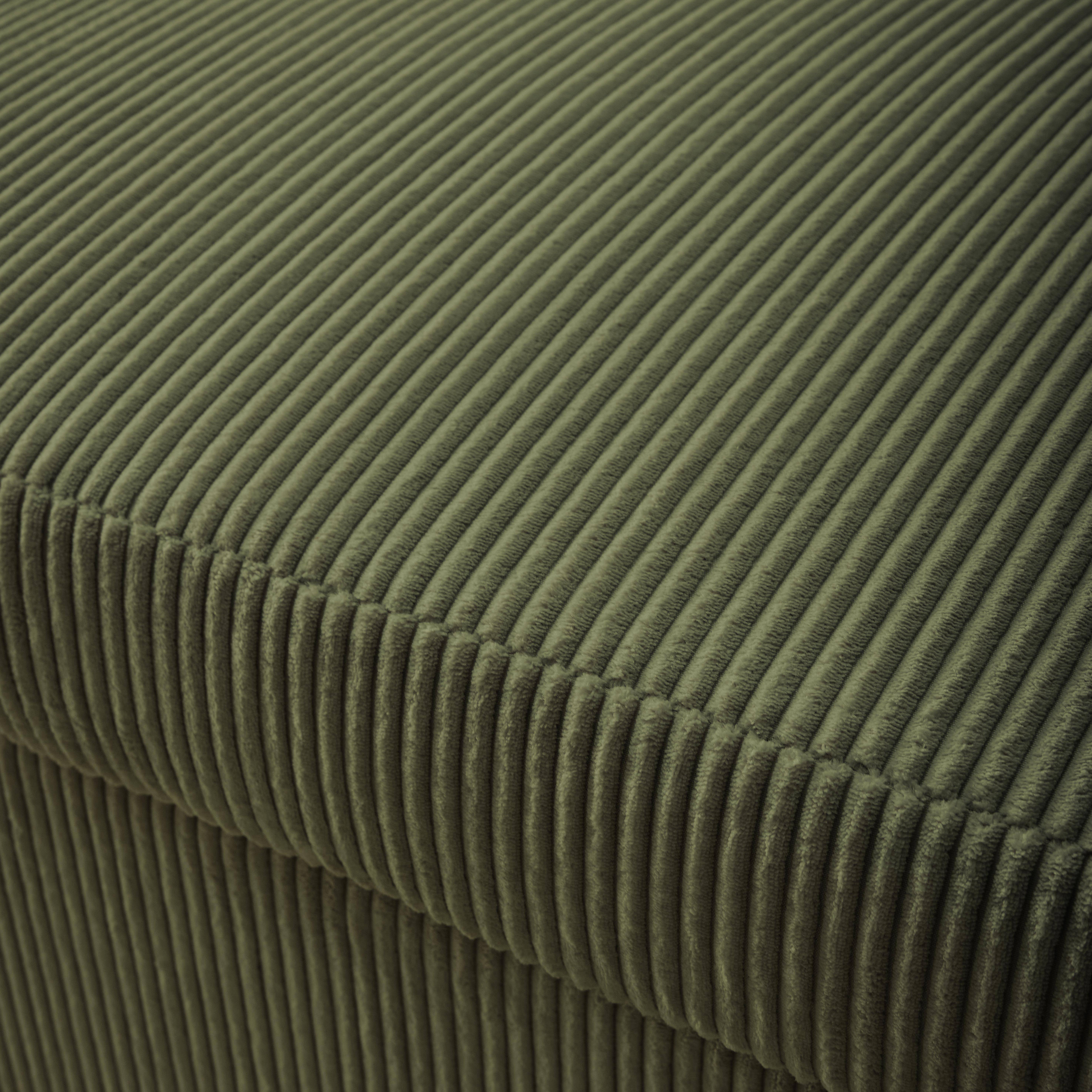 Slaapbank 2 plaatsen kakigroen ribfluweel L 168 x B 90 x H 88cm - Lino Photo6