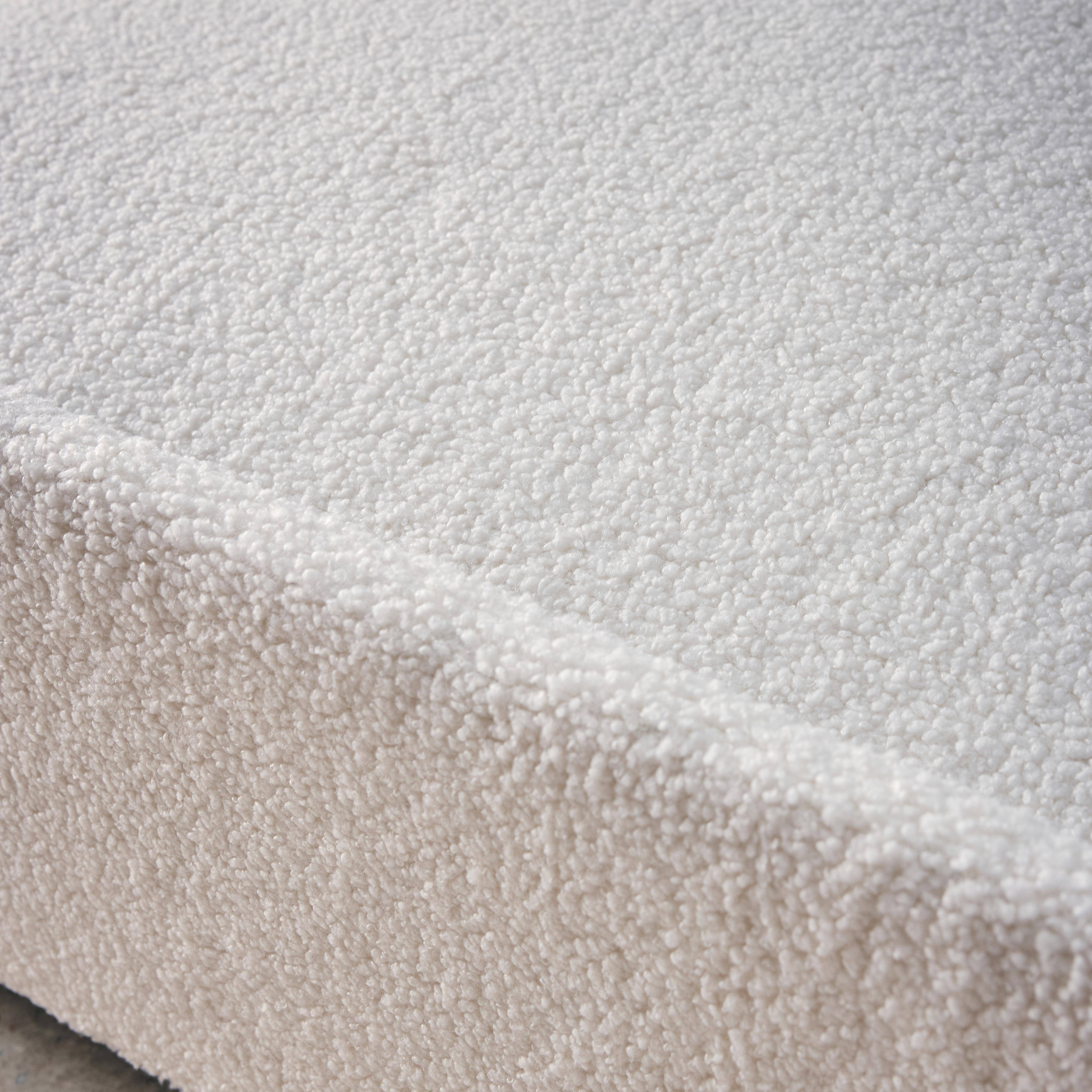 Kanapa rozkładana z zaokrąglonymi narożnikami, tkanina baranek, kremowa, 2 miejsca dł. 170 x gł. 90 x wys. 88 cm - Lino Photo7