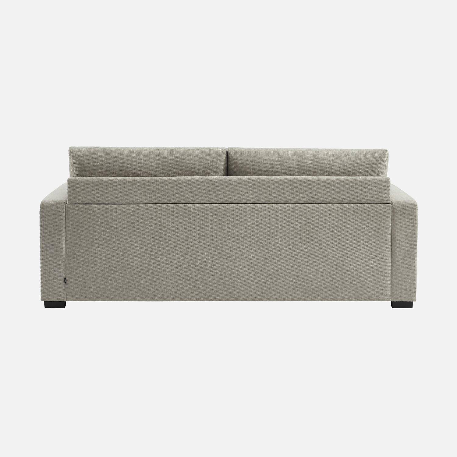 Sofá cama 3 plazas tela , Easy, Gris claro, 211x90x86 cm,sweeek,Photo3