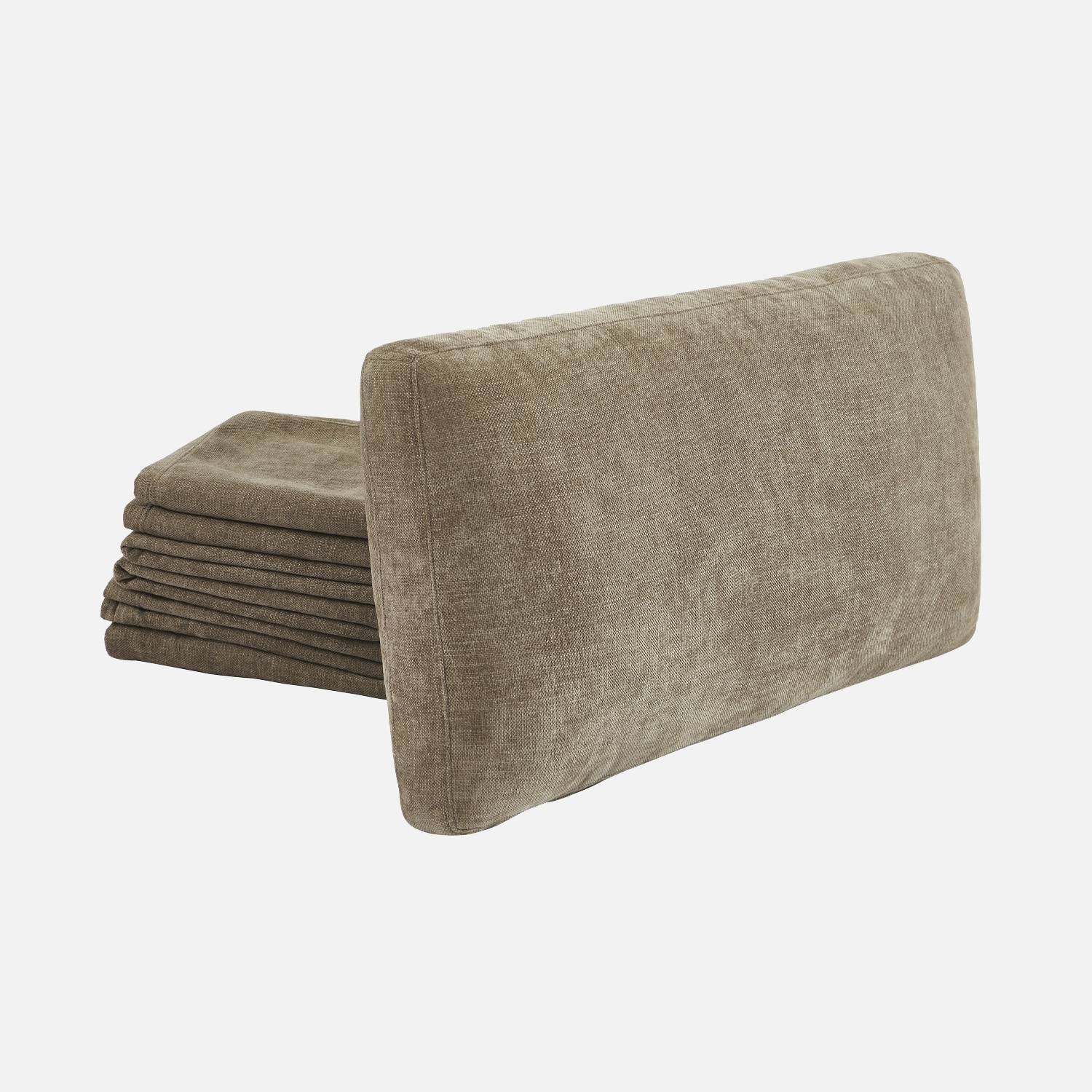 Housse en tissu pour canapé 3 places taupe