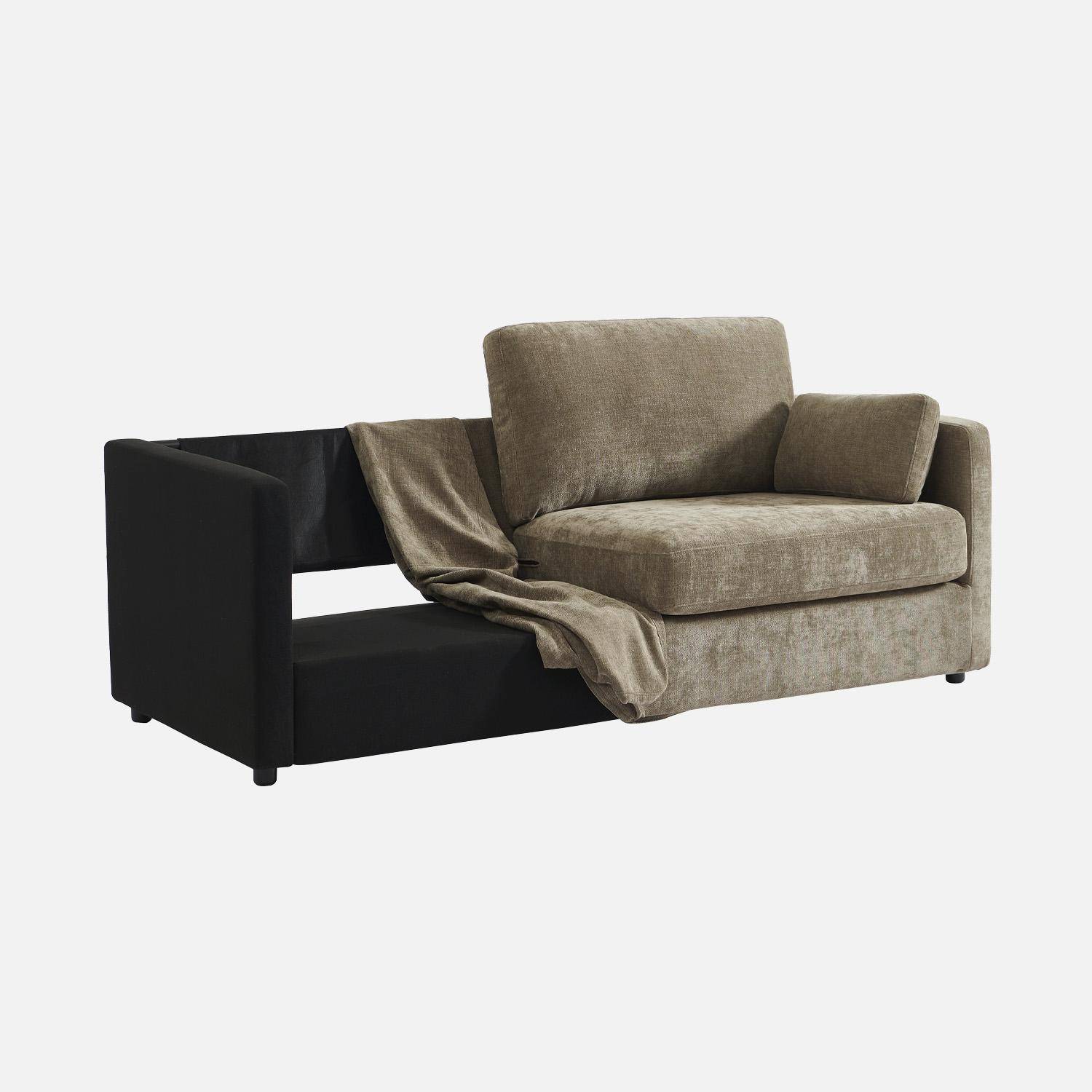Housse en tissu pour canapé 3 places Neo taupe Photo2