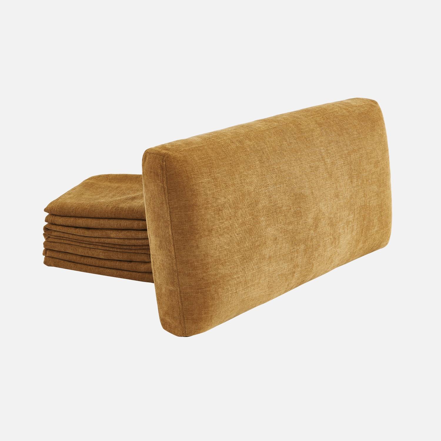 Housse en tissu pour canapé 3 places ocre