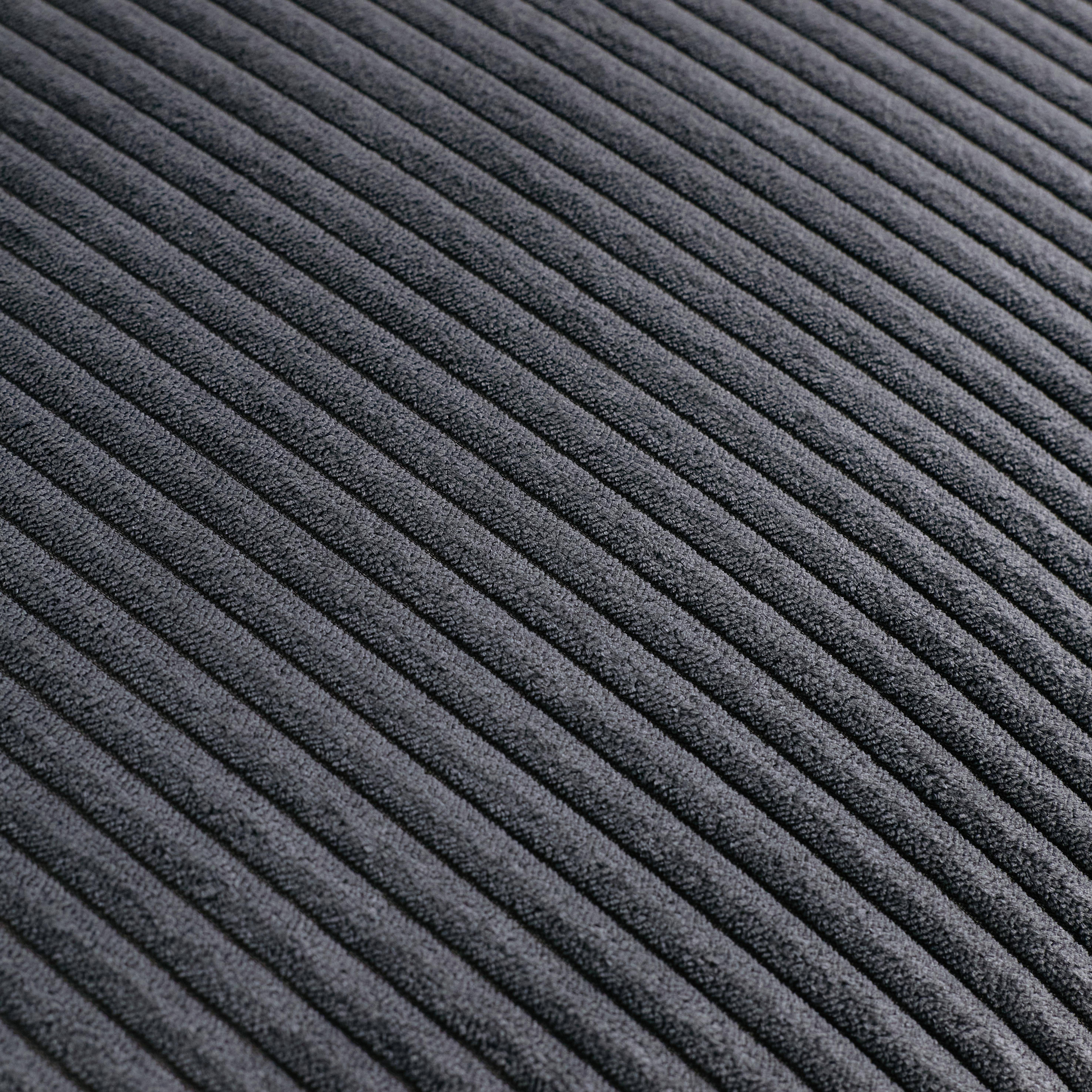 Sofá cama convertible de pana fina de 2-3 plazas, Oskar pana, Gris oscuro, 206.5x84x85 cm Photo5