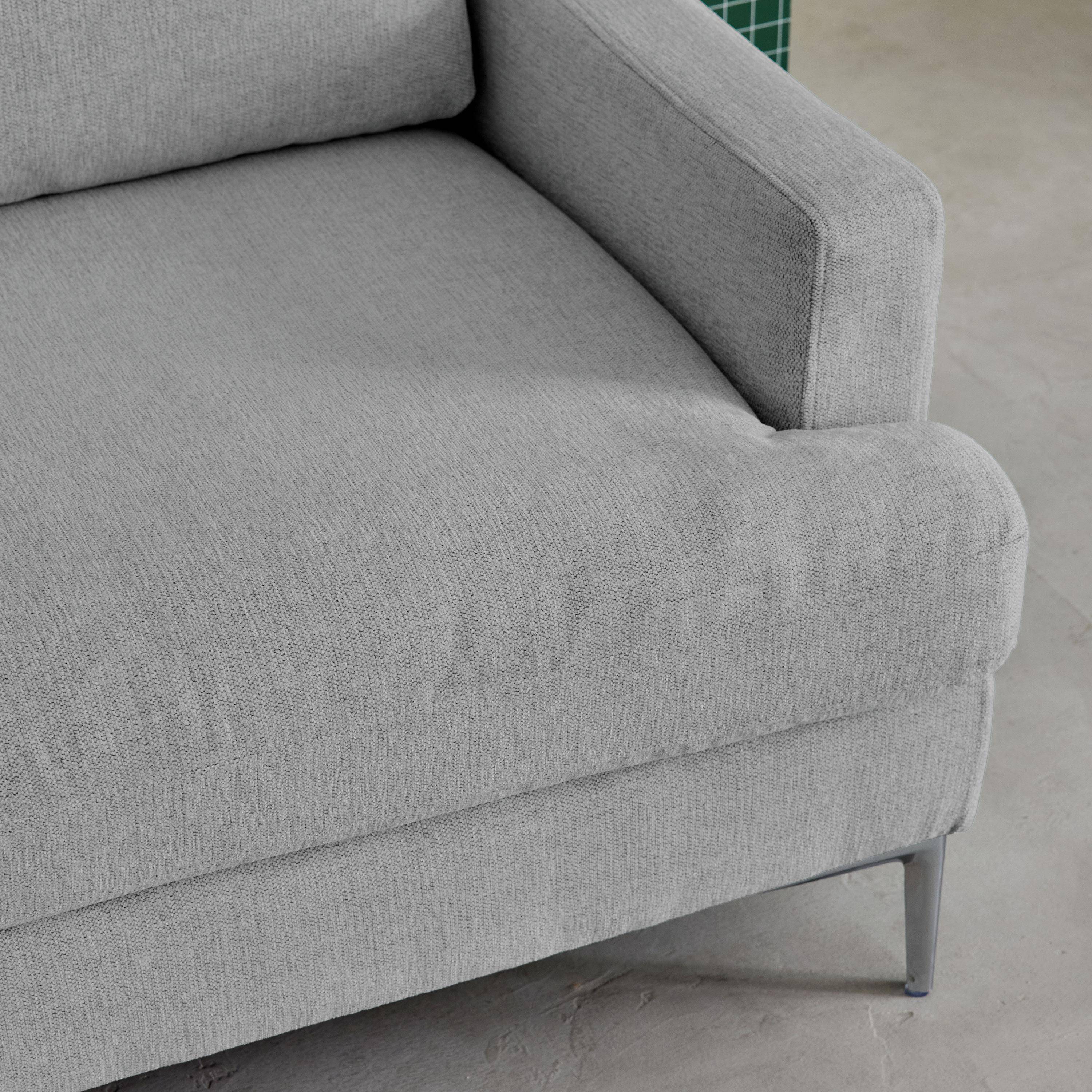 Trzyosobowa sofa z tkaniny w kolorze jasnoszarym, dł. 173 x gł. 90 x wys. 89 cm – Hans Photo3