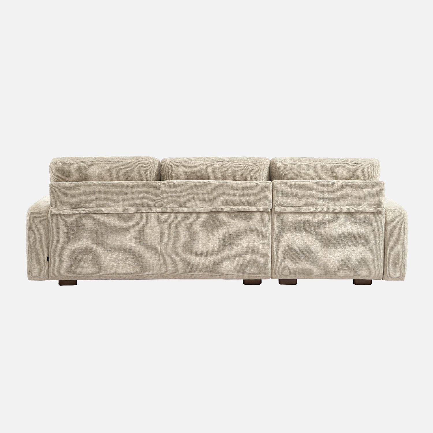 Canapé d'angle gauche 3 places tissu beige L 260 x P 88 / 139cm / x H 87cm - Dany,sweeek,Photo3