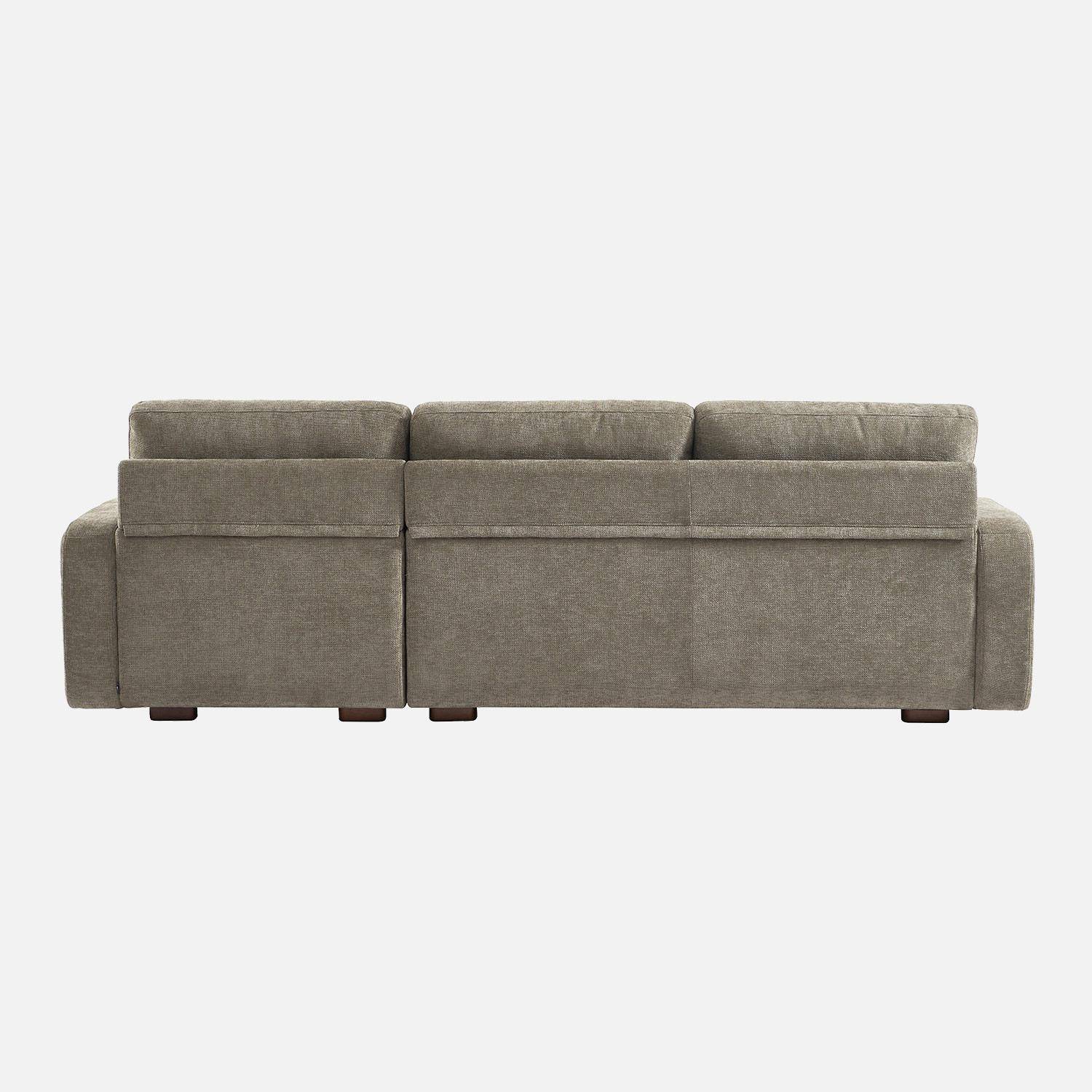 Canapé d'angle gauche 3 places tissu vert de gris L 260 x P 88 / 139cm / x H 87cm - Dany,sweeek,Photo3
