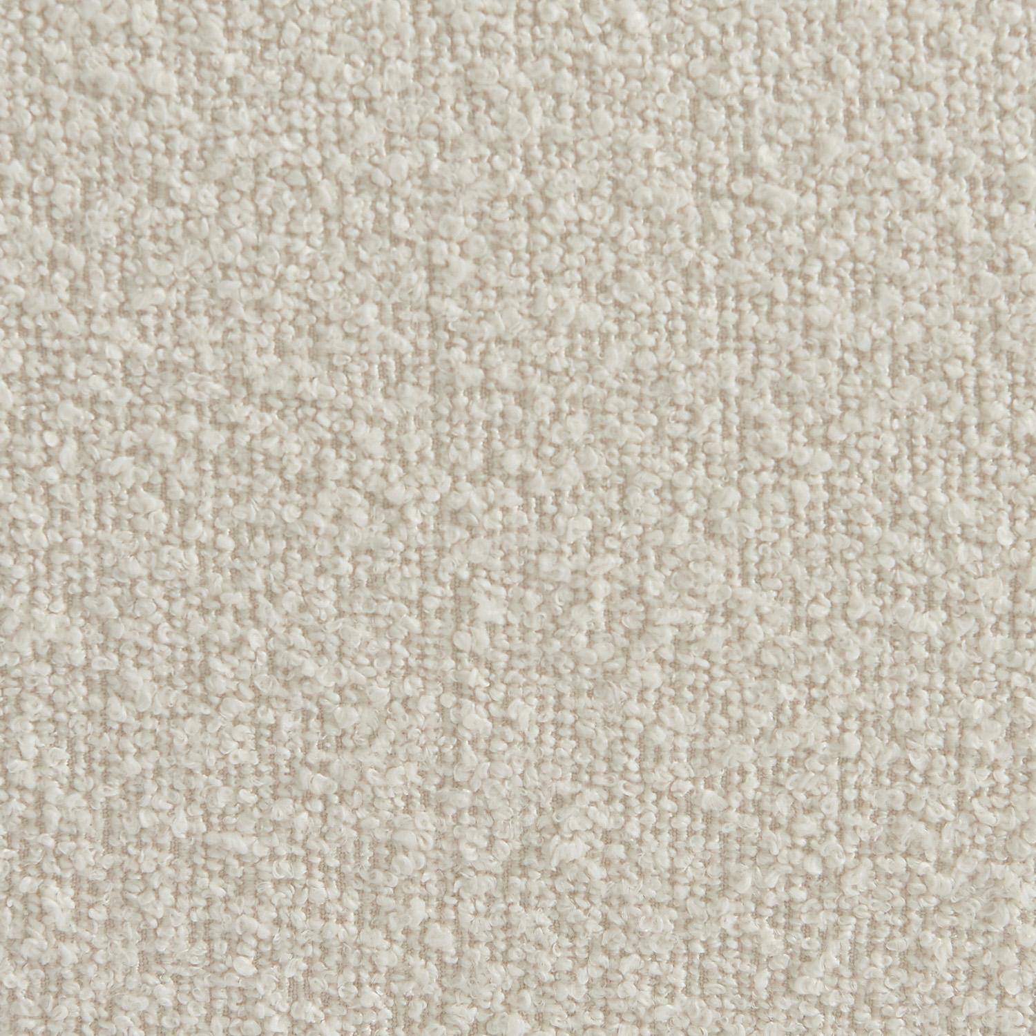 Chauffeuse bouclette texturée 1 place + repose pieds blanc cassé L 93 x P 104 x H 85cm - Boni Photo4