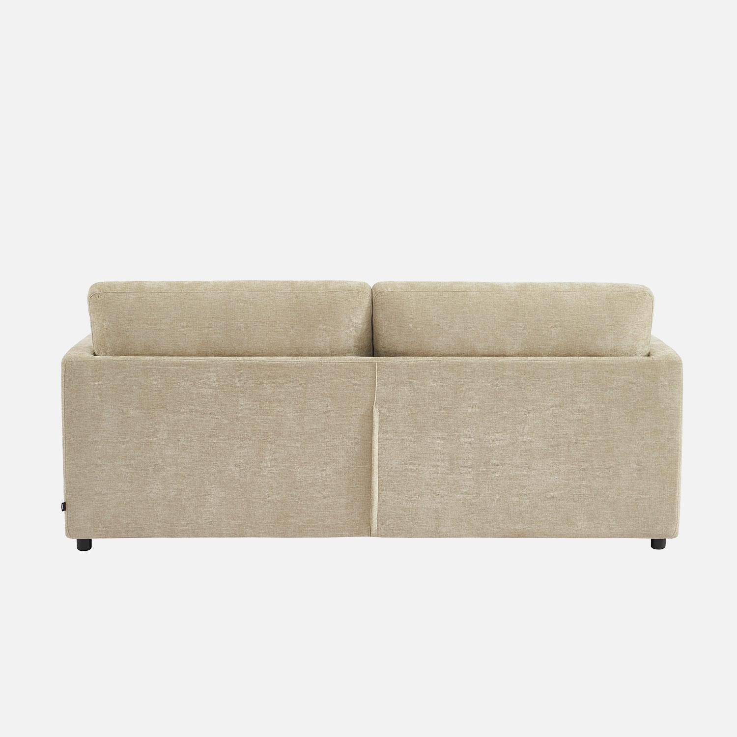 Sofá de 2 plazas desenfundable de tela, Neo, Beige, 198x88x85 cm Photo3