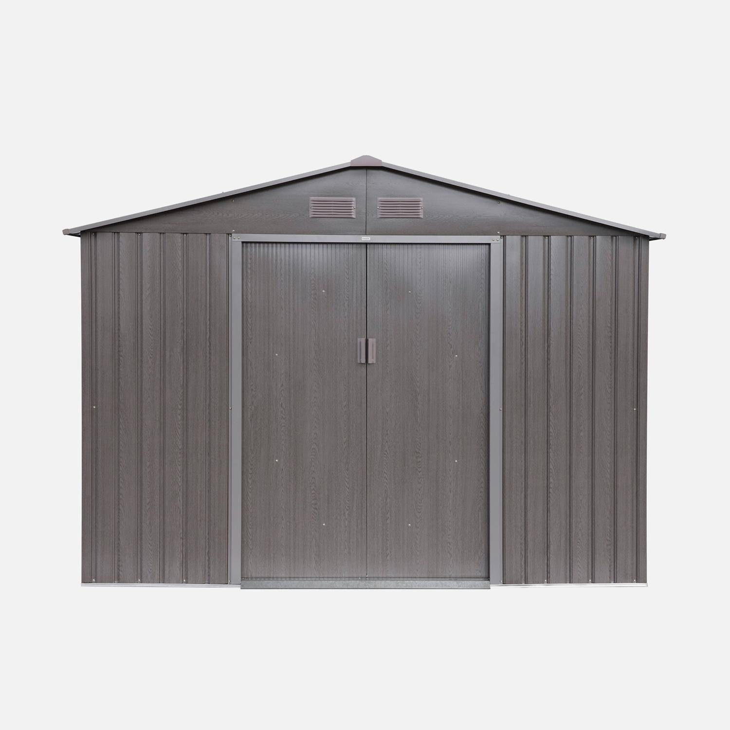 Caseta de jardín metálico, 5.39m², Ferrain, Madera, 277x194x203 cm,sweeek,Photo2