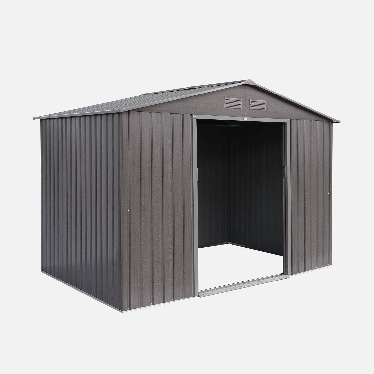 Caseta de jardín metálico, 5.39m², Ferrain, Madera, 277x194x203 cm,sweeek,Photo3