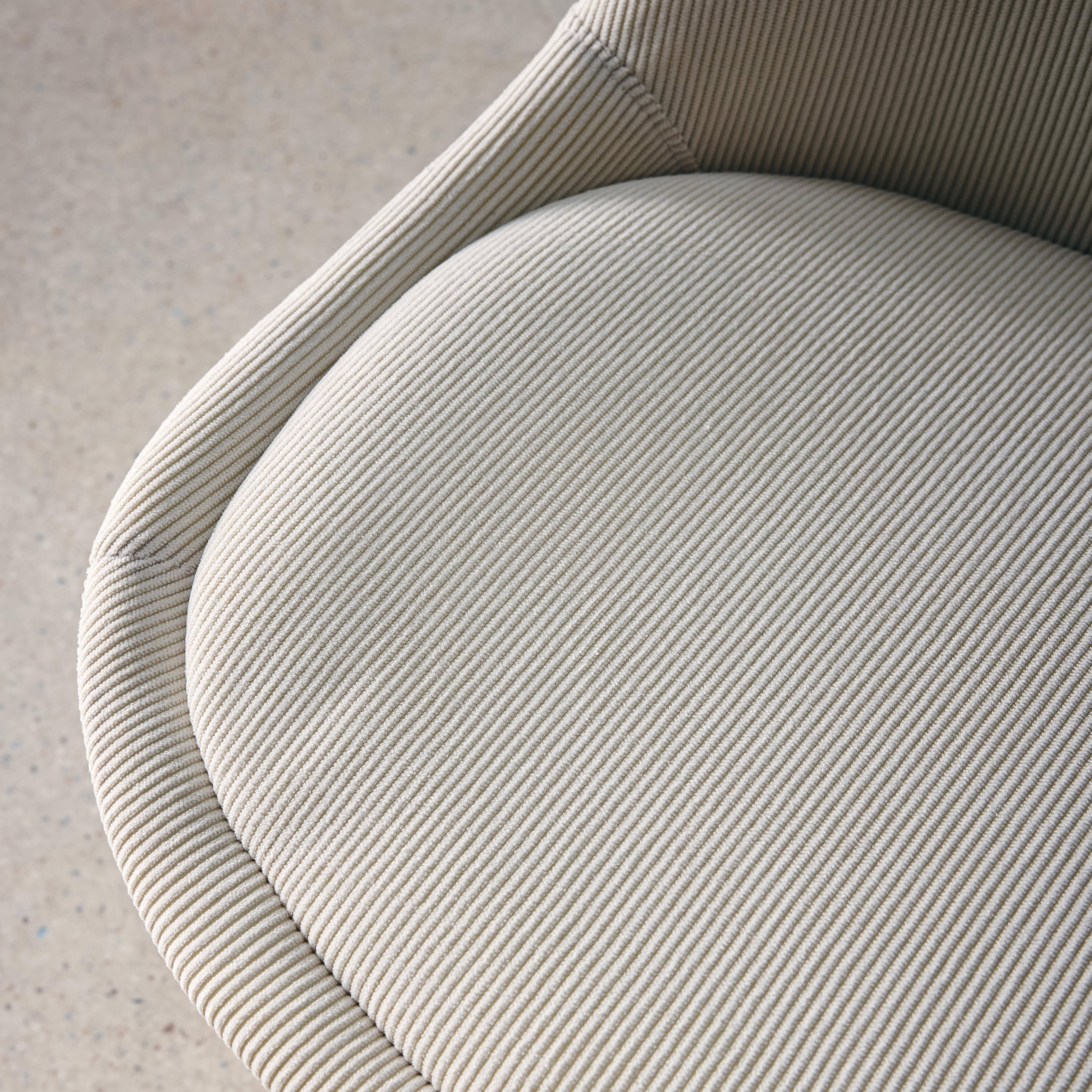 4er-Set skandinavische Stühle mit Cordbezug, antikweiß, Beine aus Buchenholz - Nils Photo3