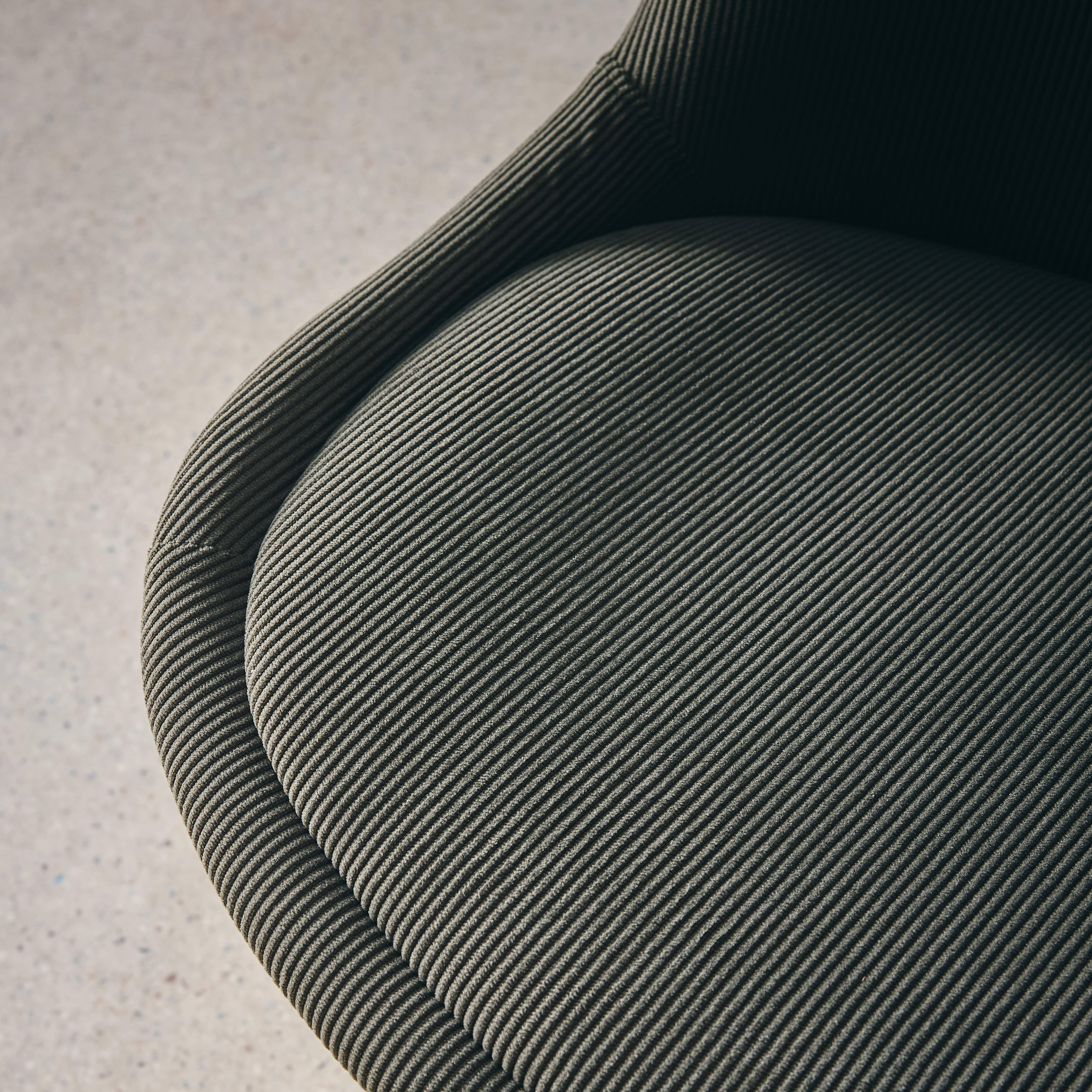 4er-Set skandinavische Stühle mit Cordbezug, khaki, Beine aus Buchenholz - Nils Photo3