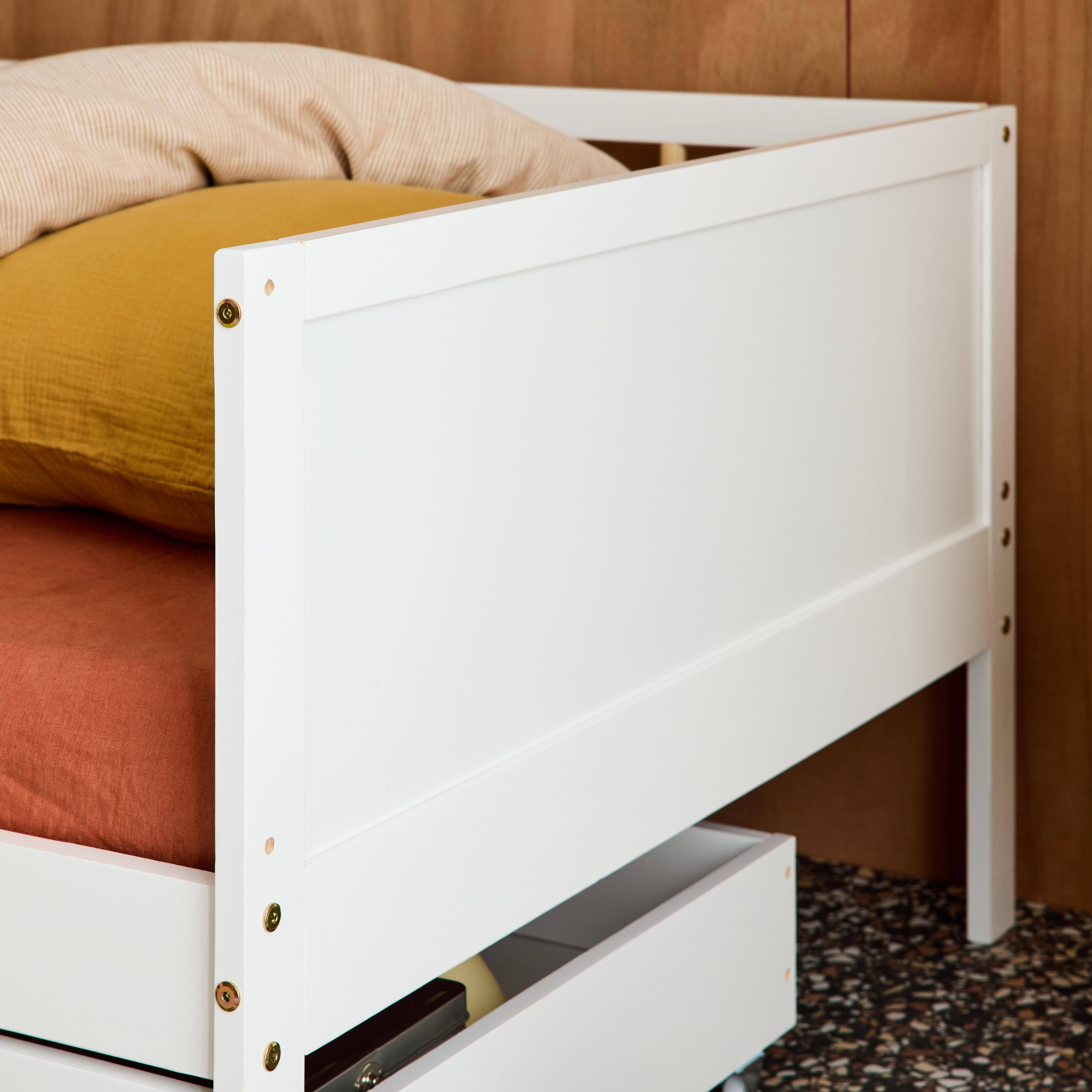 Letto bambino 90cm pino naturale rete a doghe inclusa Bianco - 195x95.5x60 cm Photo4