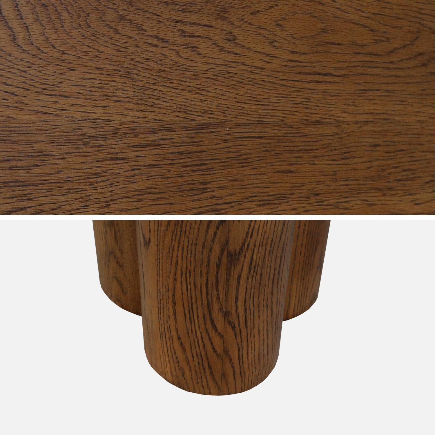 Ovaler Esstisch aus Heveaholz und Eichenfurnier nussbaumfarben 8 Plätze 220 cm - Leonore Photo6