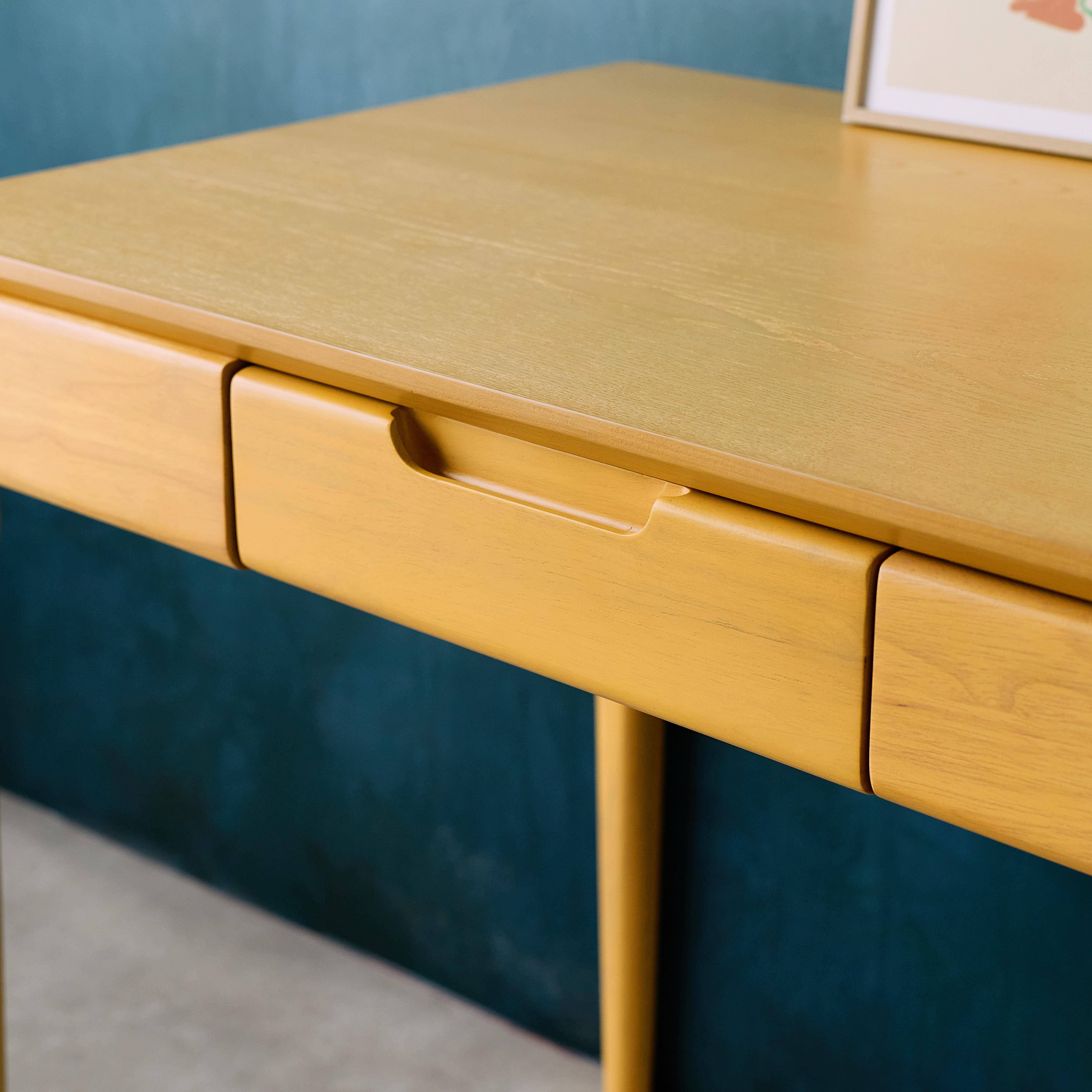 Tafel bureau essenfineer naturel 2 lades - L 120 x B 60 x H 76 cm - Alienor Photo5