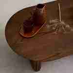 Oblong Coffee Table in Rubberwood and Oak Veneer – Walnut Stain , L 122 x W 65 x H 35 cm – Gabrielle Photo3 Oblong Coffee Table in Rubberwood and Oak Veneer – Walnut Stain , L 122 x W 65 x H 35 cm – Gabrielle Photo3