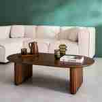 Oblong Coffee Table in Rubberwood and Oak Veneer – Walnut Stain , L 122 x W 65 x H 35 cm – Gabrielle Photo1 Oblong Coffee Table in Rubberwood and Oak Veneer – Walnut Stain , L 122 x W 65 x H 35 cm – Gabrielle Photo1