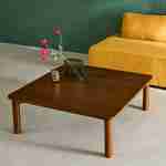 Table basse carrée bois d'hévéa placage chêne noyer - 100 x 100 x 35 cm - Solène Photo2 Table basse carrée bois d'hévéa placage chêne noyer - 100 x 100 x 35 cm - Solène Photo2