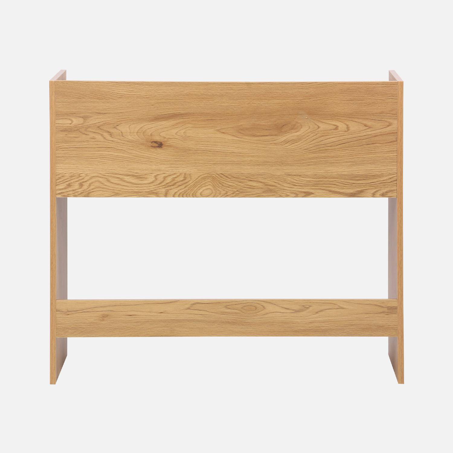 Bureau décor bois 2 casiers de rangement chêne - L 90 x P 45 x H 78 cm - Jules Photo4