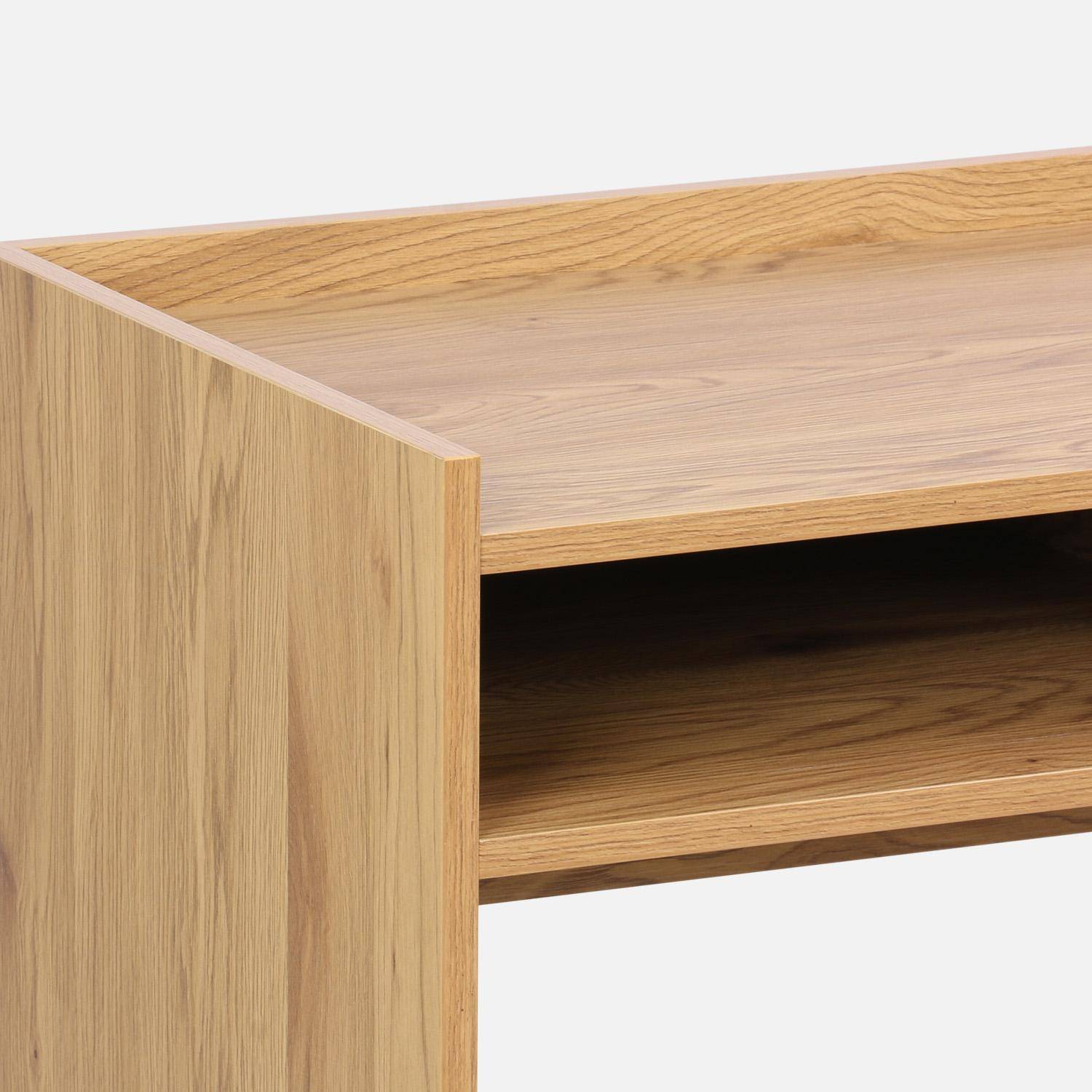 Bureau décor bois 2 casiers de rangement chêne - L 90 x P 45 x H 78 cm - Jules Photo5