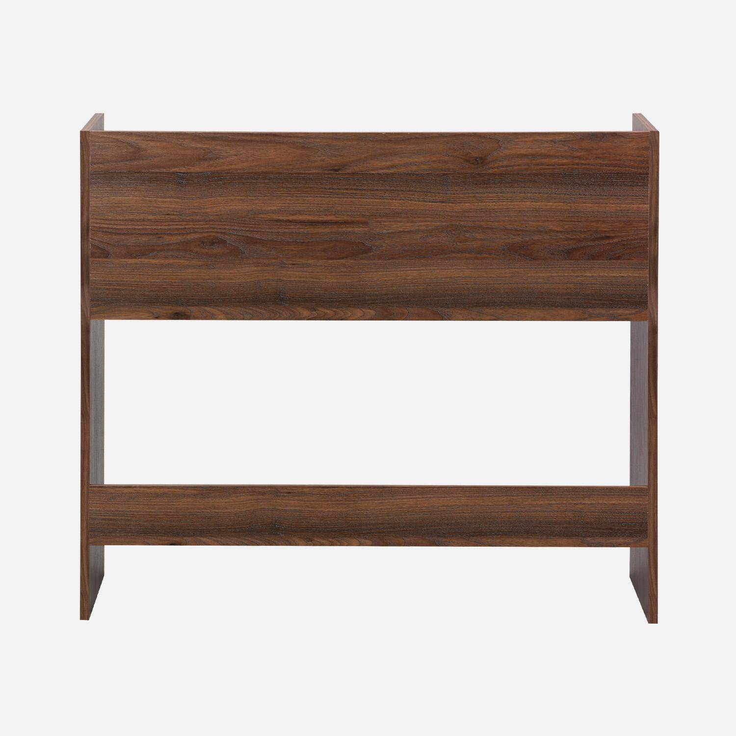 Bureau décor bois 2 casiers de rangement noyer - L 90 x P 45 x H 78 cm - Jules Photo4