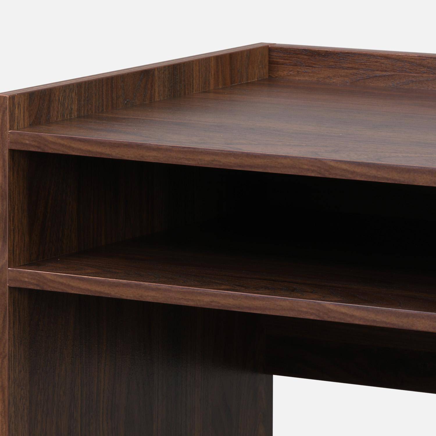 Bureau décor bois 2 casiers de rangement noyer - L 90 x P 45 x H 78 cm - Jules,sweeek,Photo5