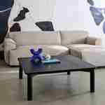 Table basse carrée bois d'hévéa placage chêne noir - 100 x 100 x 35 cm - Solène Photo1 Table basse carrée bois d'hévéa placage chêne noir - 100 x 100 x 35 cm - Solène Photo1