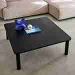 Table basse carrée bois d'hévéa placage chêne noir - 100 x 100 x 35 cm - Solène Photo2 Table basse carrée bois d'hévéa placage chêne noir - 100 x 100 x 35 cm - Solène Photo2