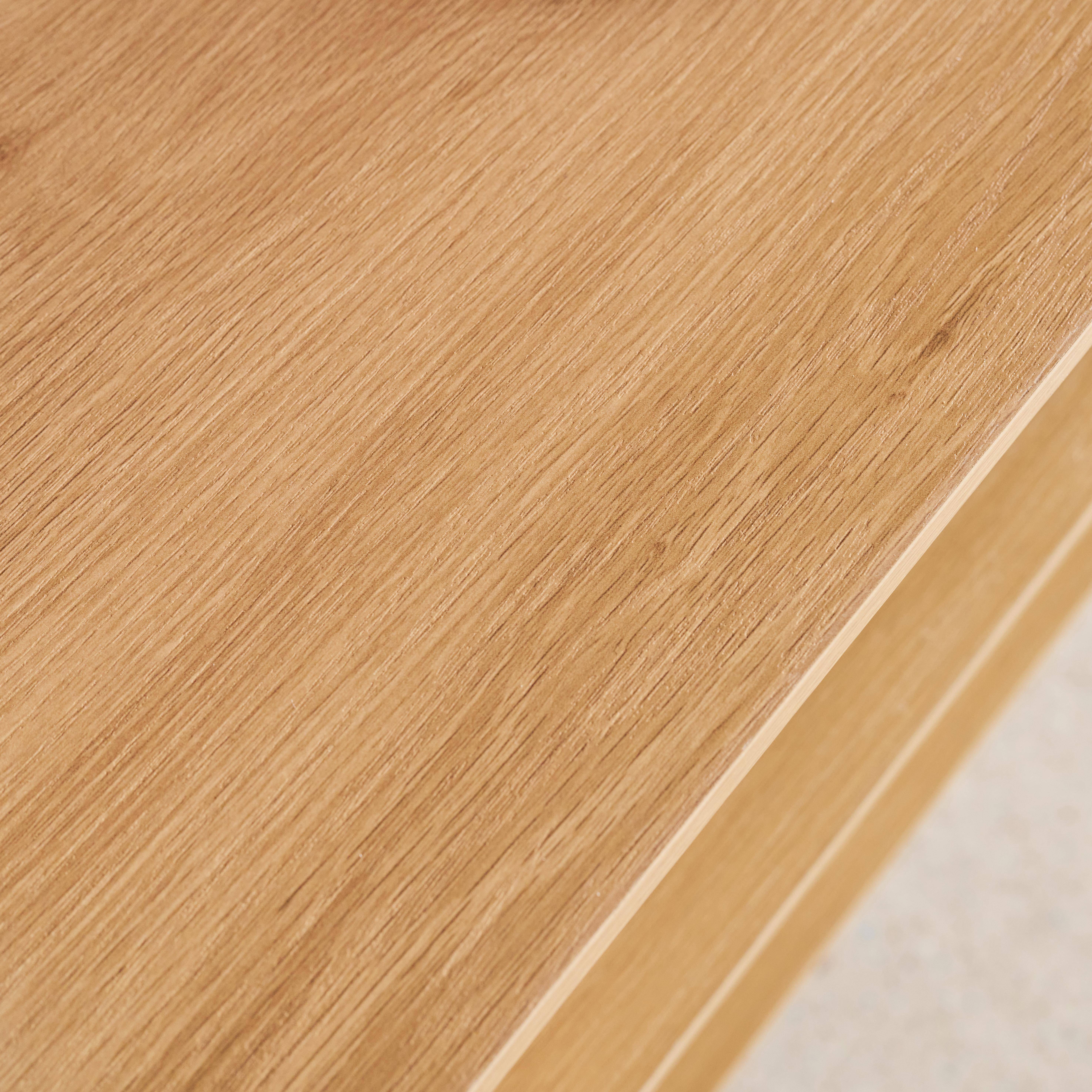 Móvel TV decorativo madeira e palha 2 portas, 140cm, Judith, Natural, 140x40x60 cm Photo5