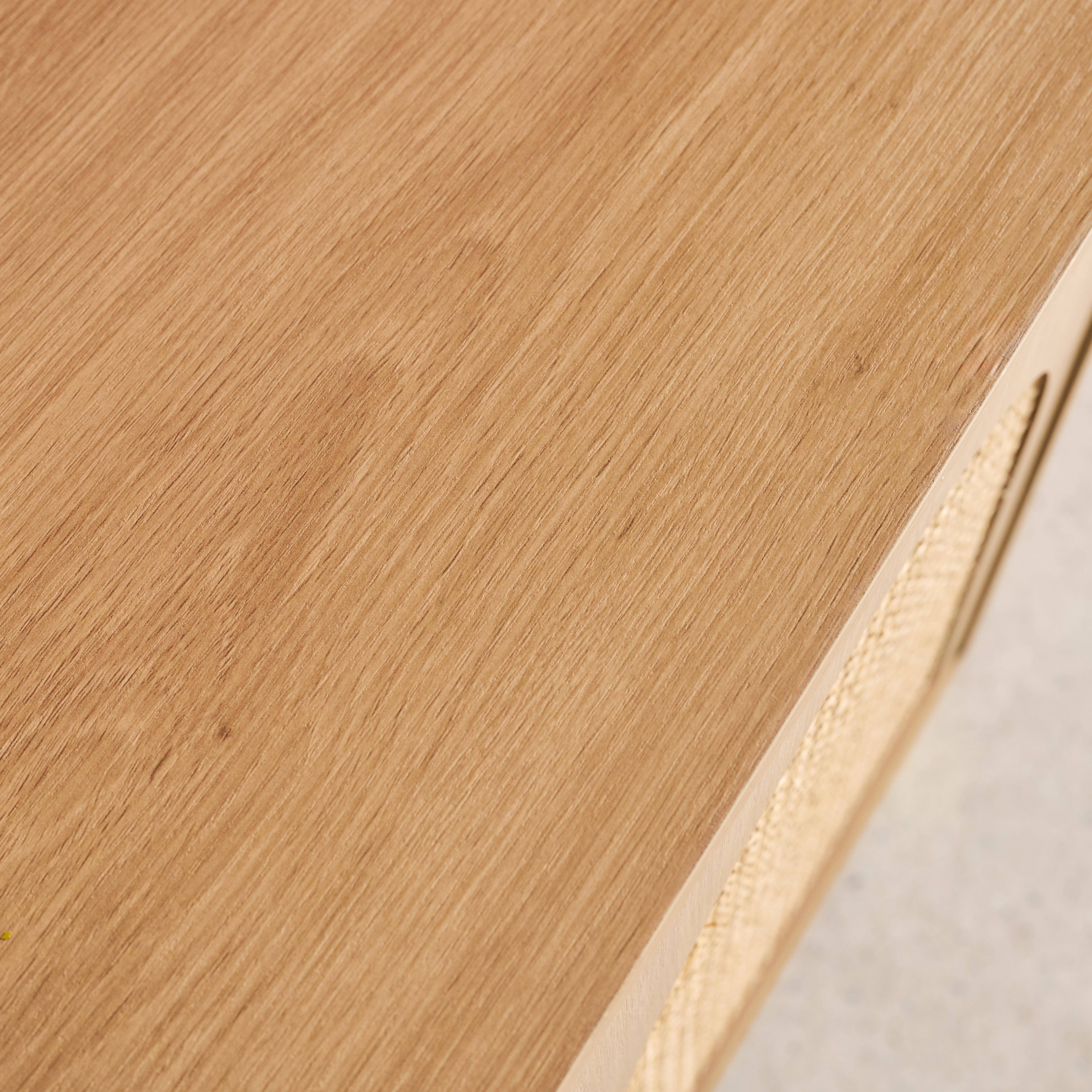 Aparador decor madeira e palhinha 3 portas, 120cm, Judith, Natural, 120x40x75 cm Photo6