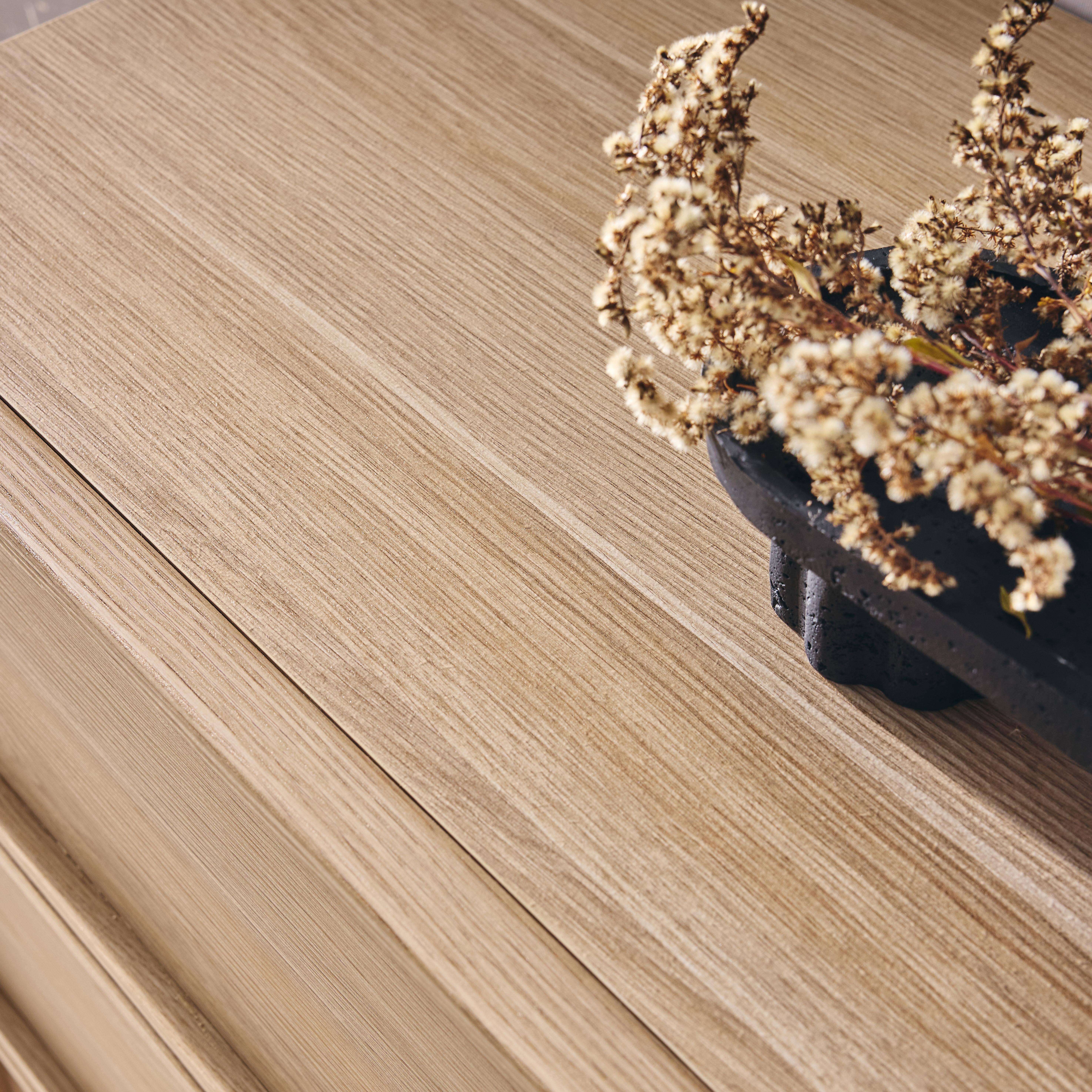 Ladekast houteffect 4 laden naturelkleurig L 80 x B 43 x H 98,5cm - Kuba Photo3