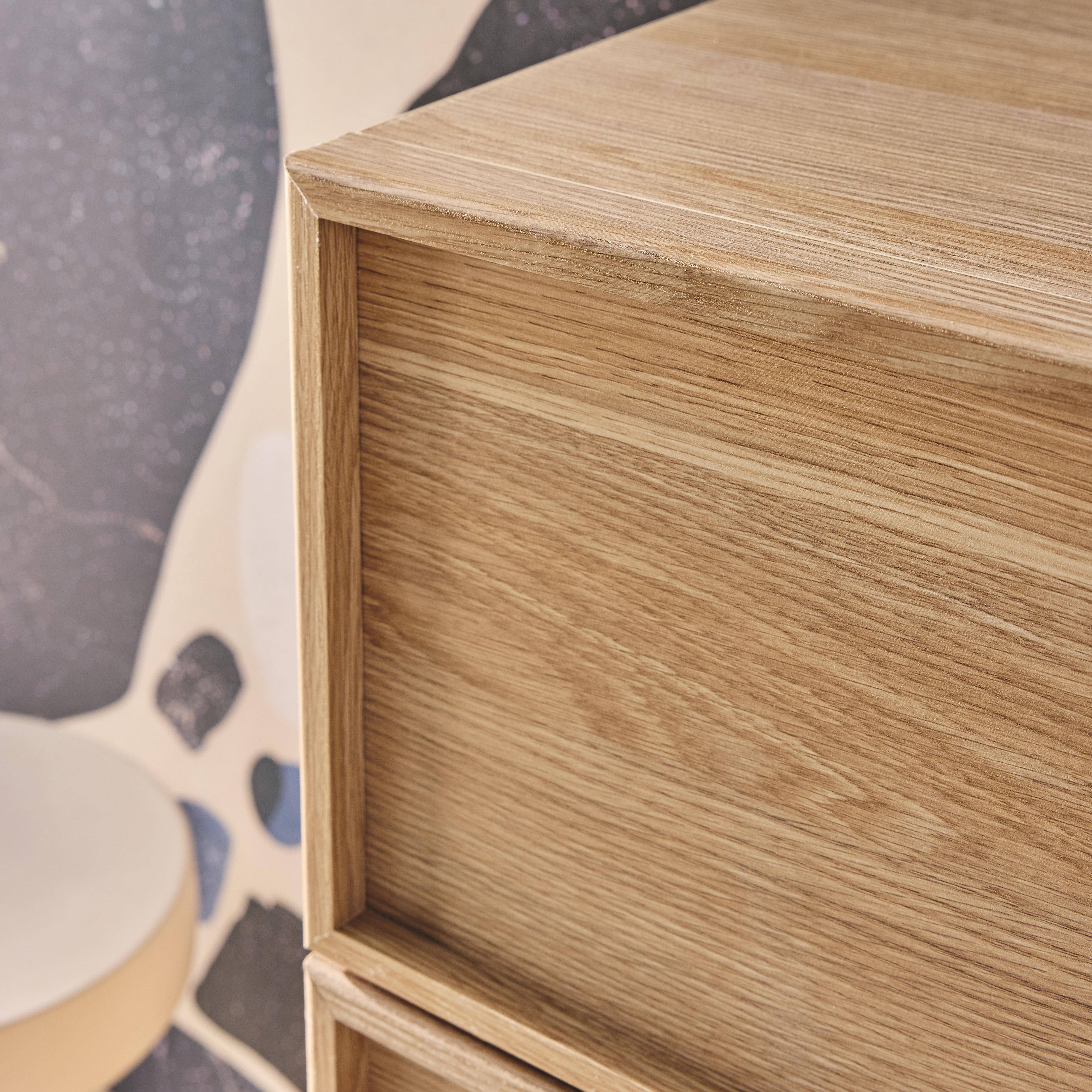 Cómoda con 4 cajones y  efecto madera, Kuba, Natural, 48x43x98.5 cm,sweeek,Photo2