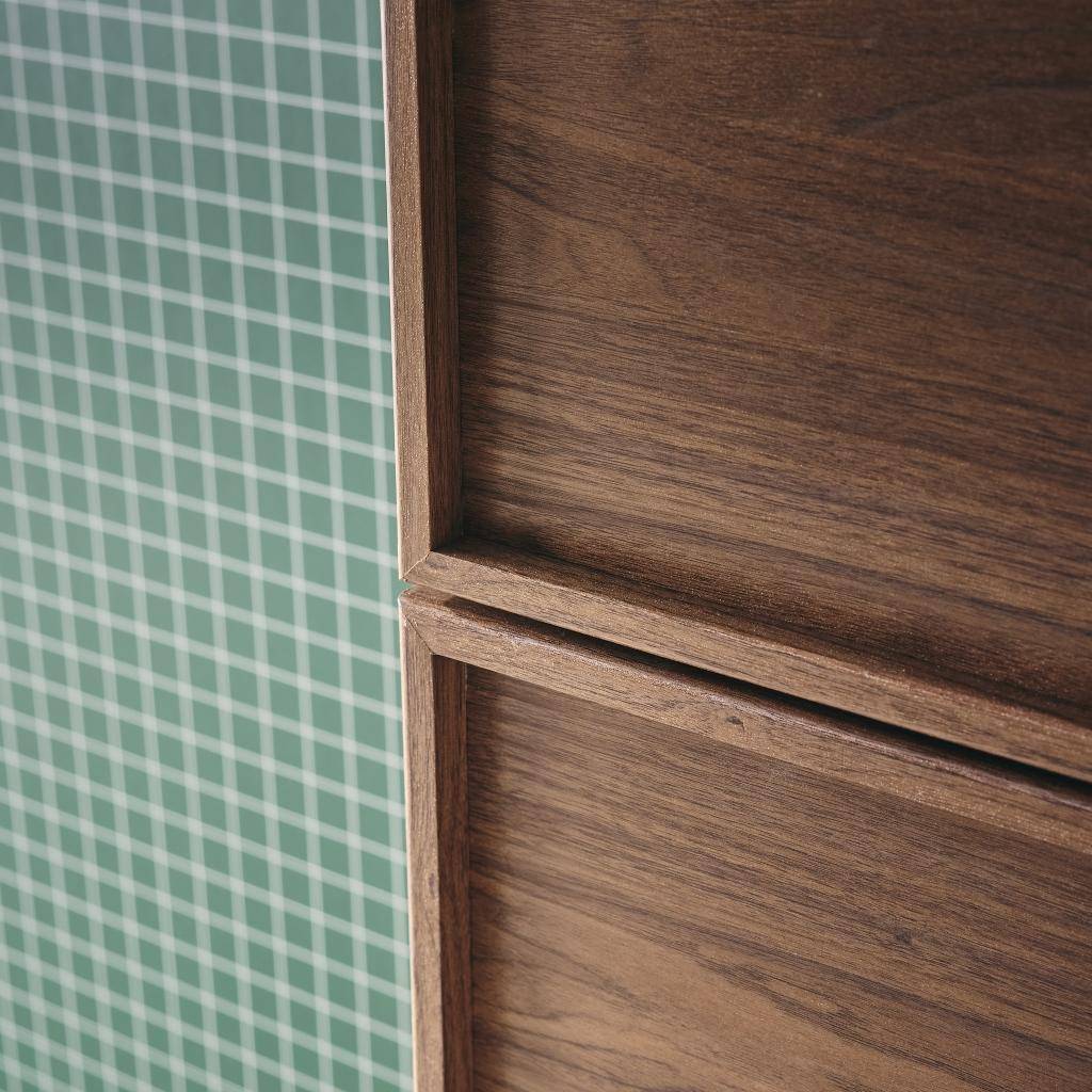 4-drawer wood effect dresser Walnut 48x43x98.5 cm - Kuba Photo4