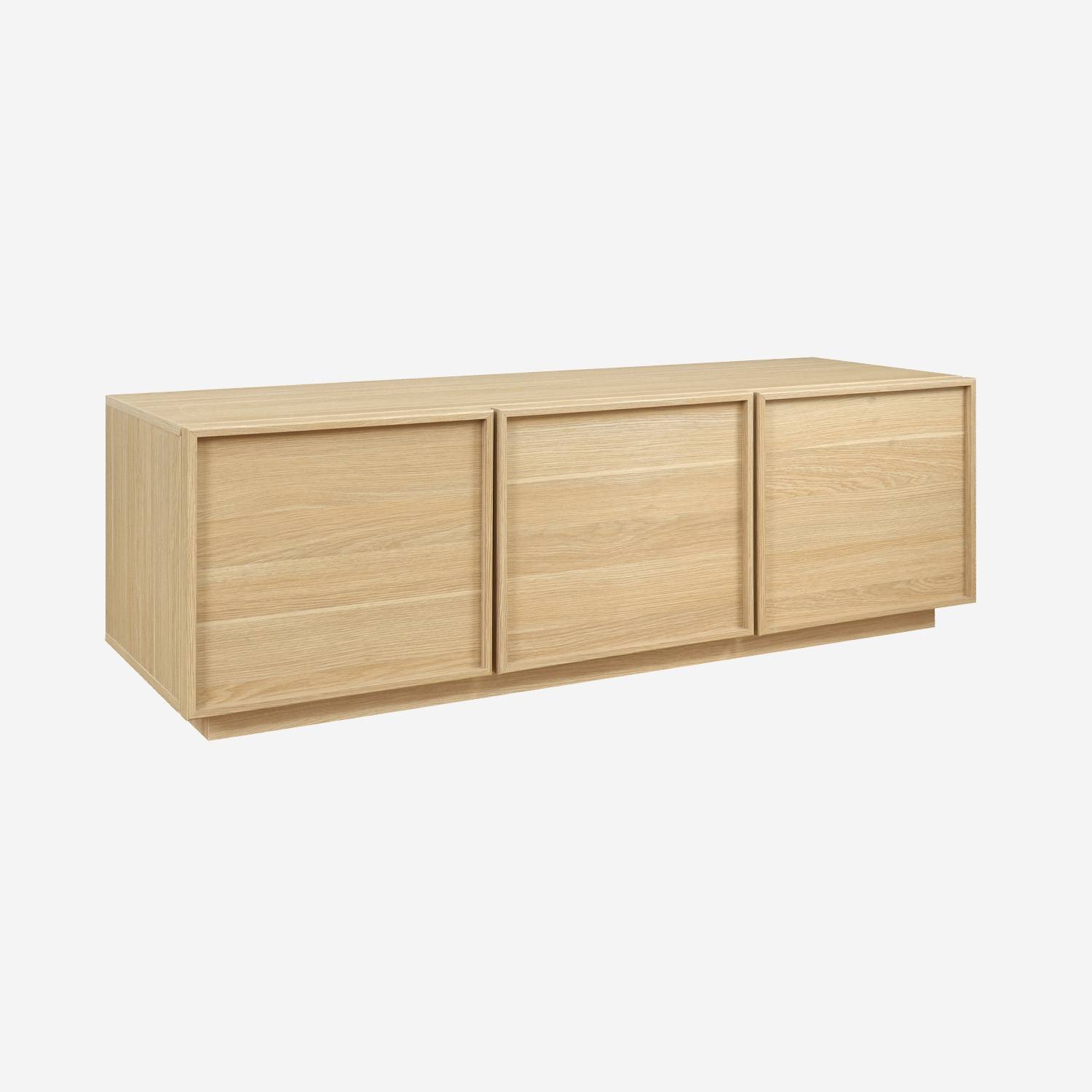 Meuble TV décor bois naturel 3 portes