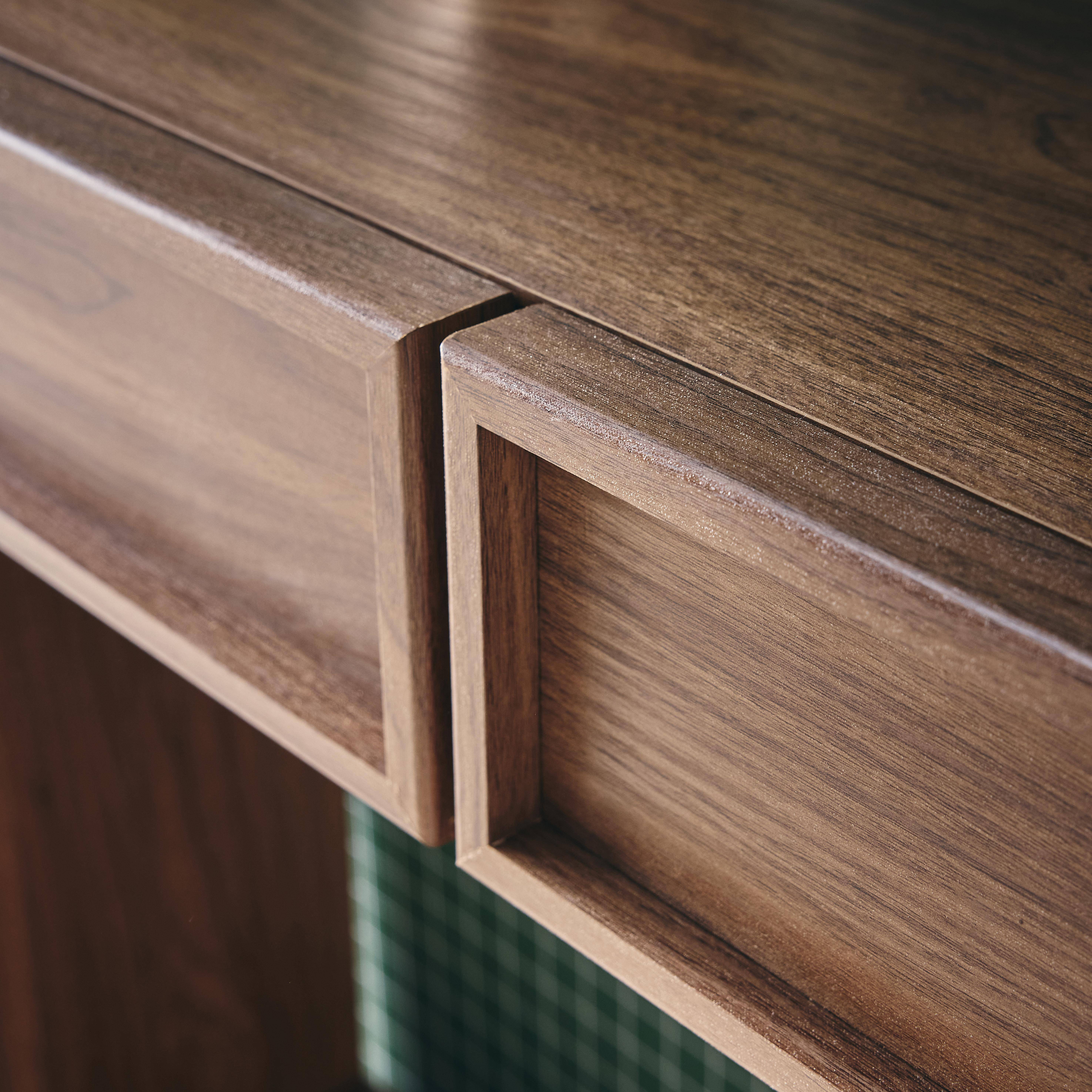 Console effet legno 2 cassetti e ripiano, 100cm, Kuba, Noce, 100x33x78 cm,sweeek,Photo5