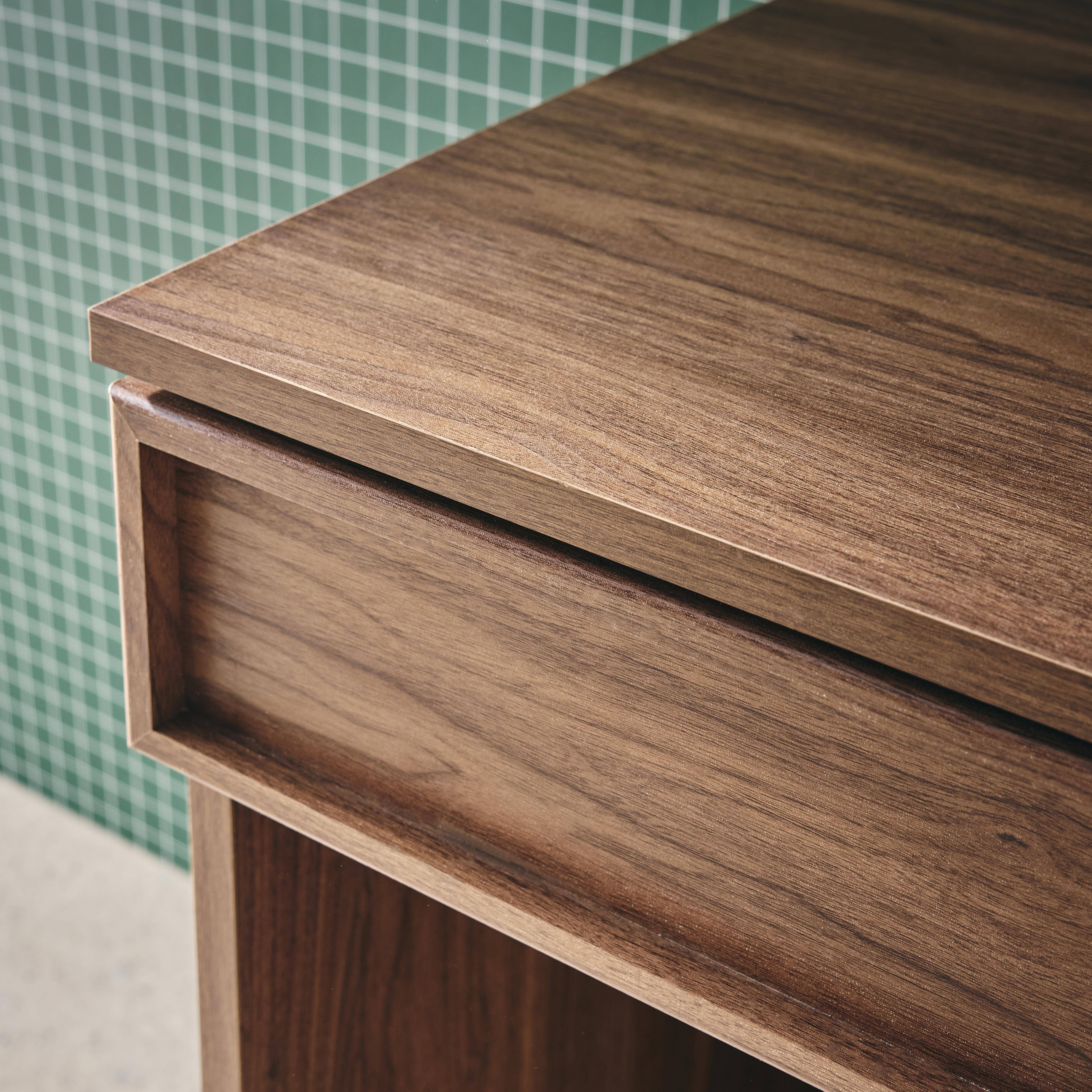 Escritorio efecto madera con 2 cajones, 120cm, Kuba, Nogal, 120x55x77 cm Photo5