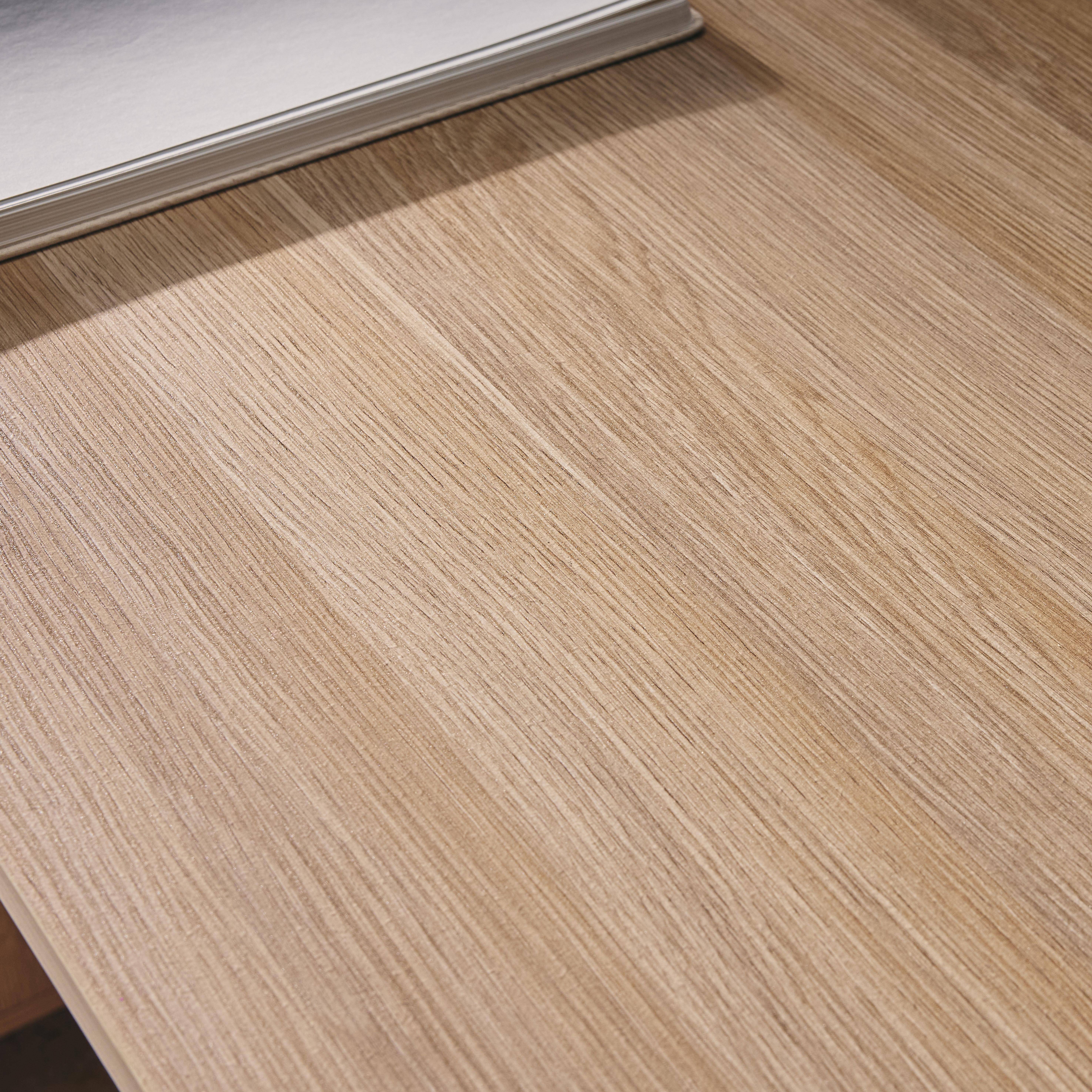 Escritorio efecto madera con 2 puertas y 2 cajones, 140cm, Kuba, Natural, 140x55x77 cm,sweeek,Photo4