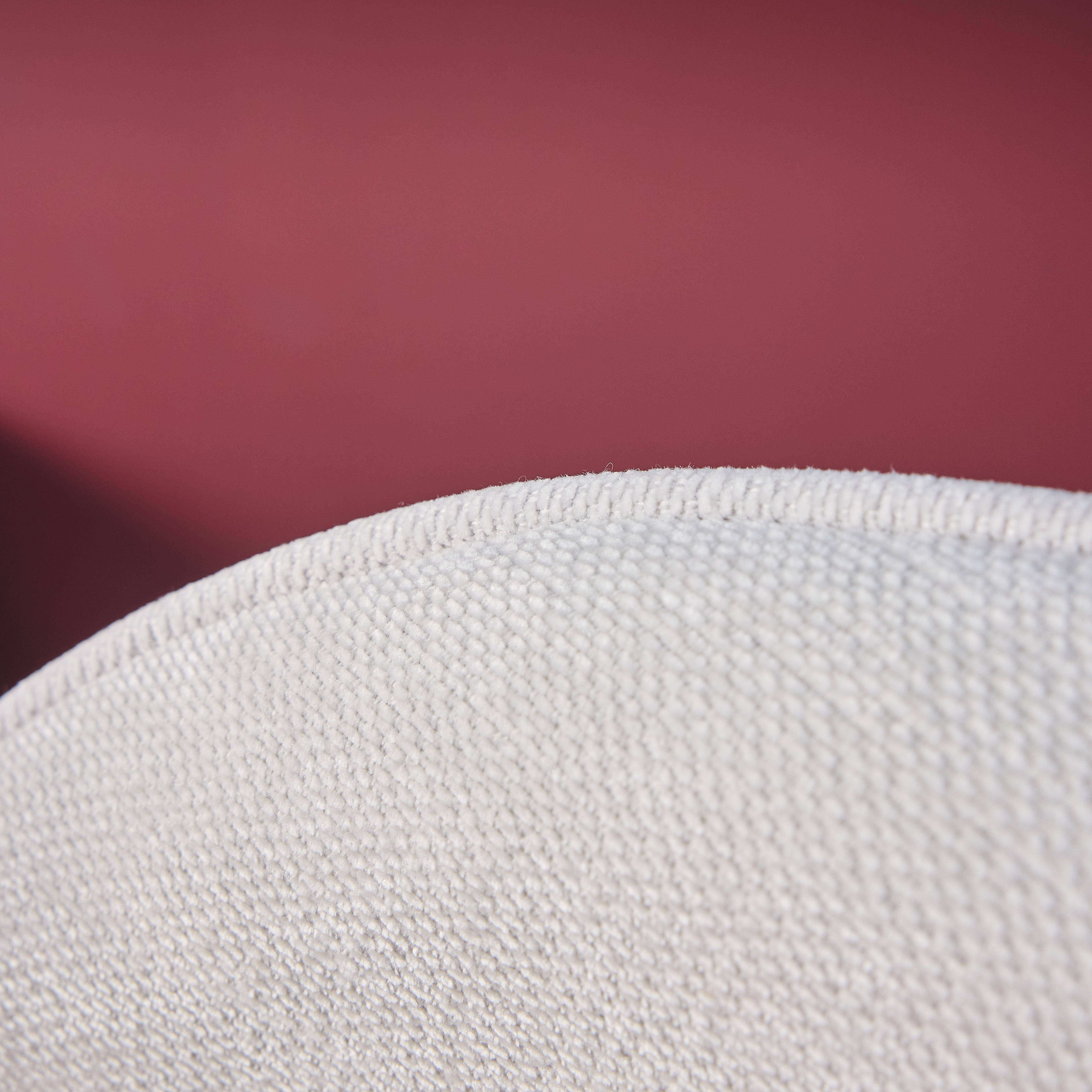 Verstelbare metalen en stoffen barstoel met witte basis (set van 2) gebroken wit L 49 x B 49 x H 88,5-110cm - Abby Photo5