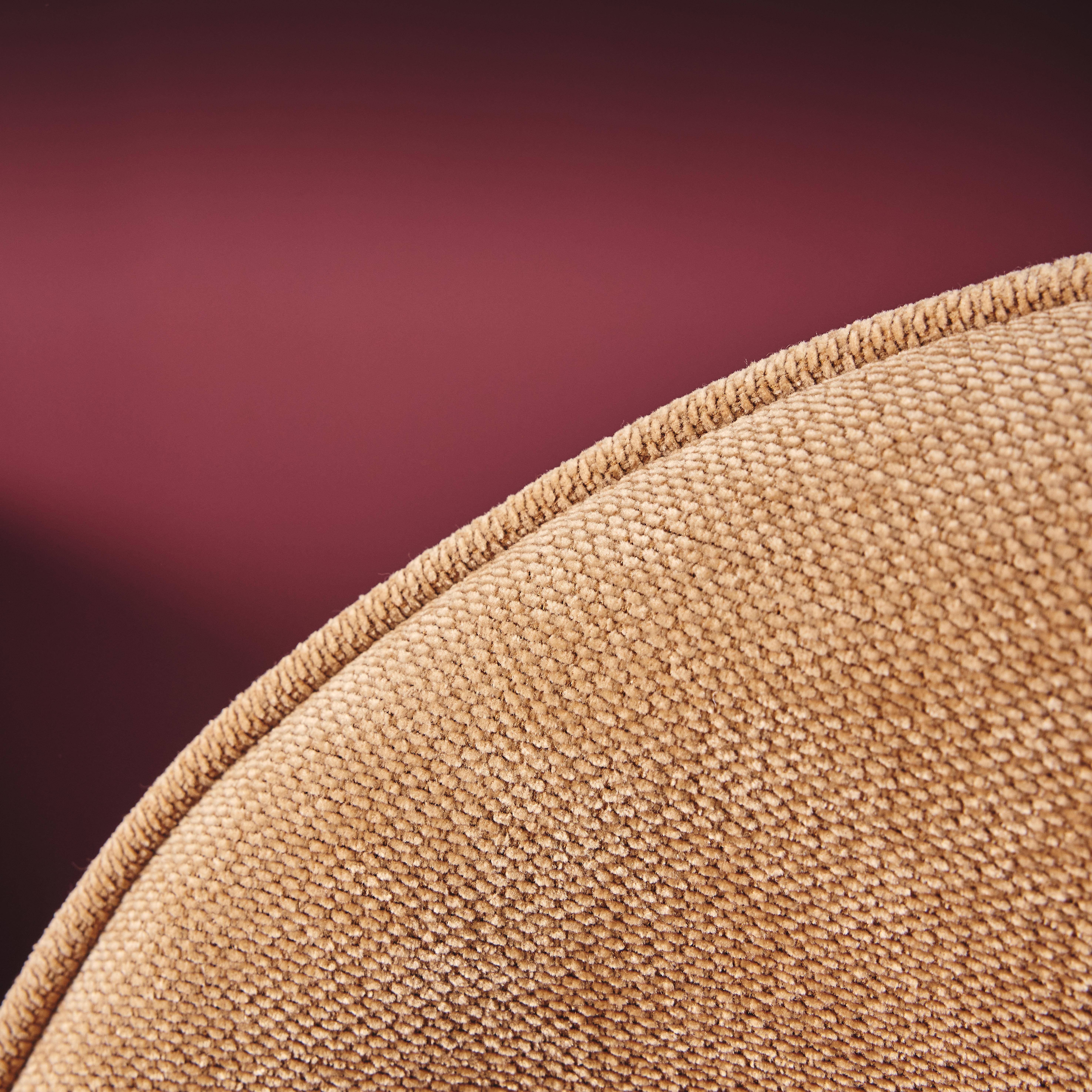 Verstelbare metalen en stoffen barstoel met zwarte basis (set van 2) camel L 49 x B 49 x H 88.5-110cm - Abby Photo5