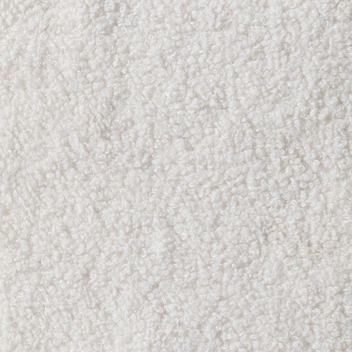 Chaise de bureau à roulettes ajustable métal et bouclette blanche - L 57 x P 57 x H 85/94,5cm - Stan Photo4