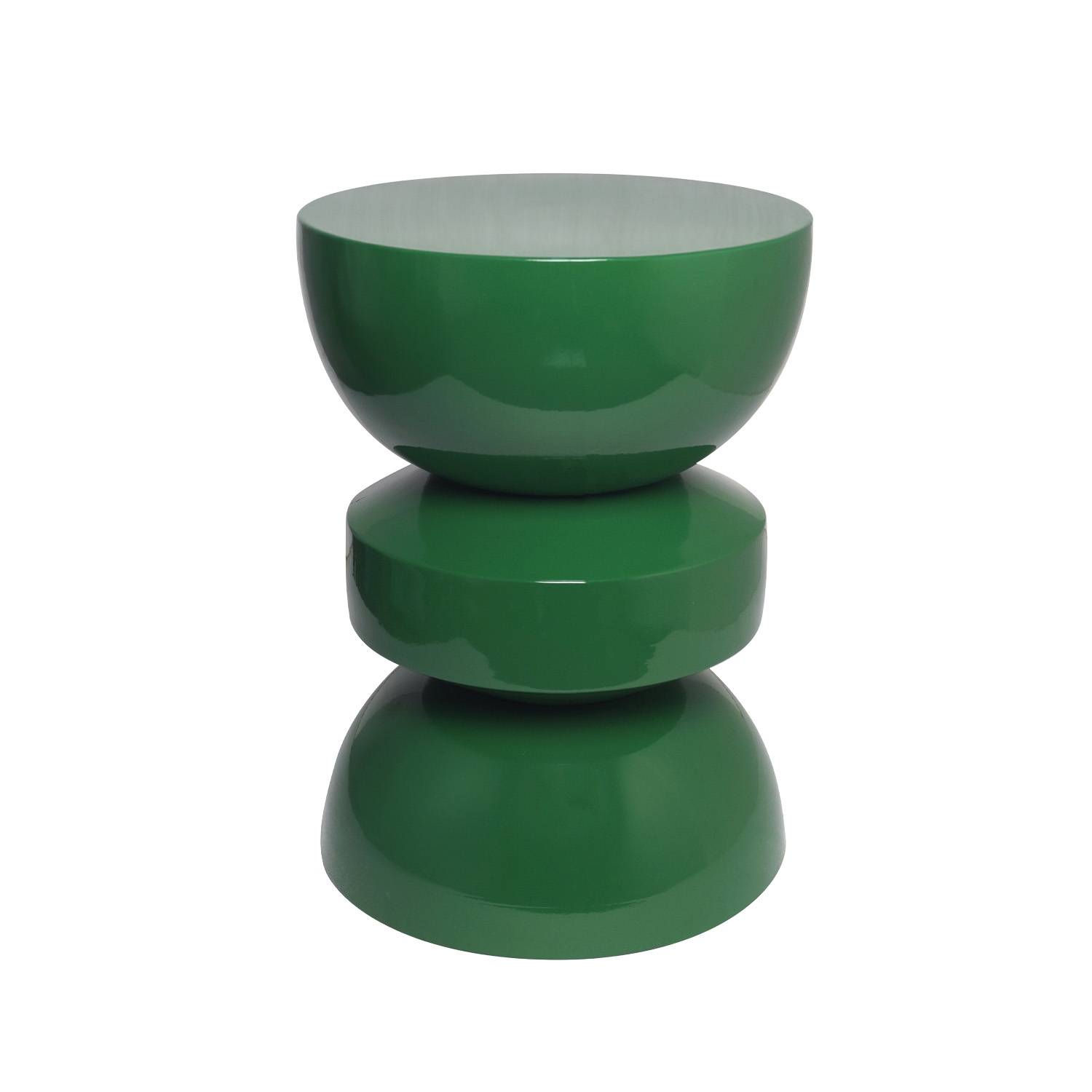 Table d'appoint en métal, bout de canapé vert foncé Ø32