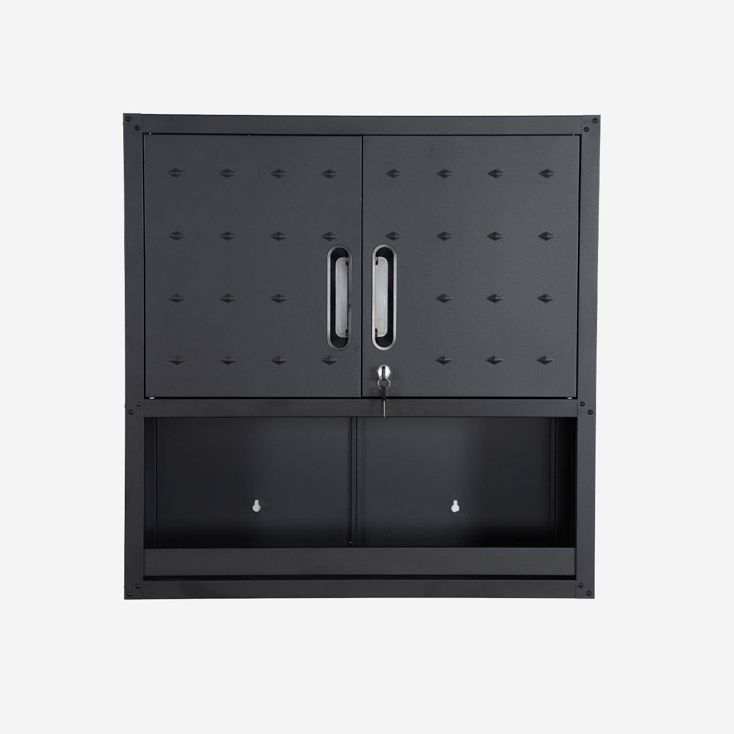 Meuble haut de rangement pour garage avec étagère  Photo2