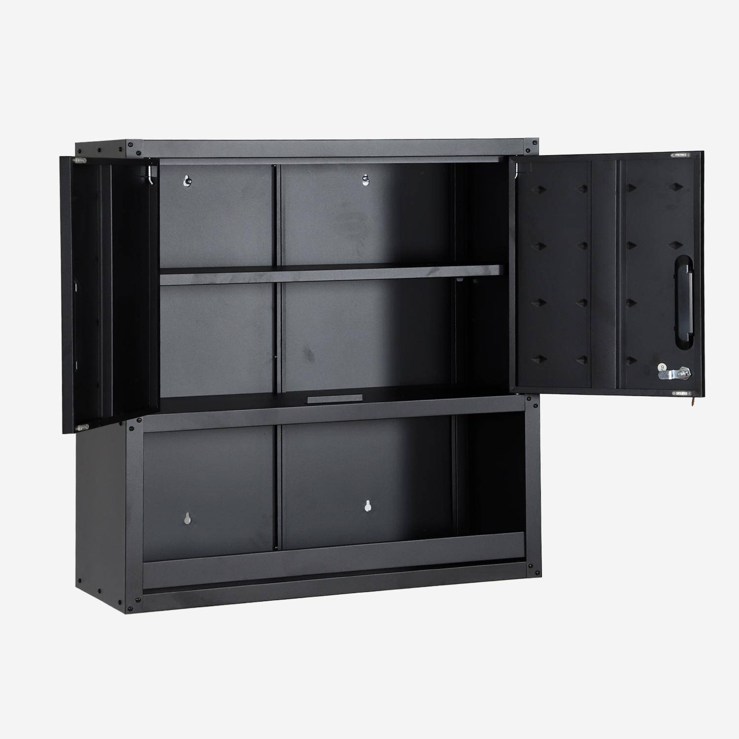 Meuble haut de rangement pour garage avec étagère  Photo3