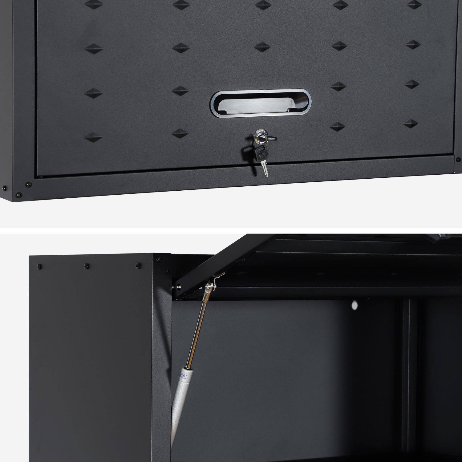Muebles altos de almacenamiento para garaje, set de 2 Negro - 30x75x34.5 cm,sweeek,Photo4