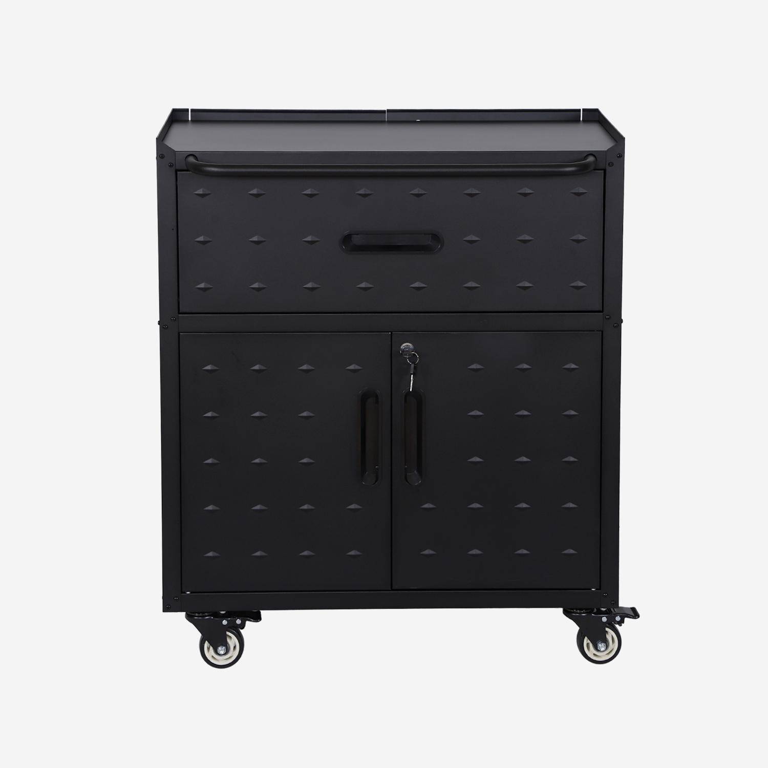 Meuble bas de rangement pour garage avec 1 tiroir et 2 portes  Photo2