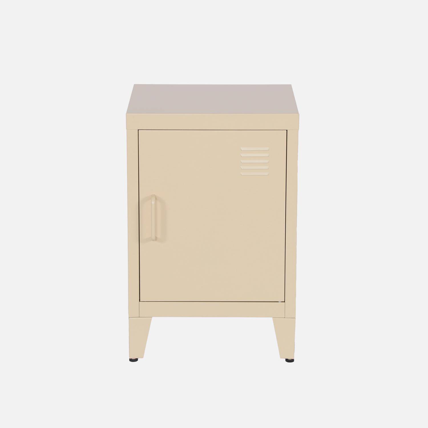 Kinder-Nachttisch aus Metall, beige, 1 Tür - Soho Photo4