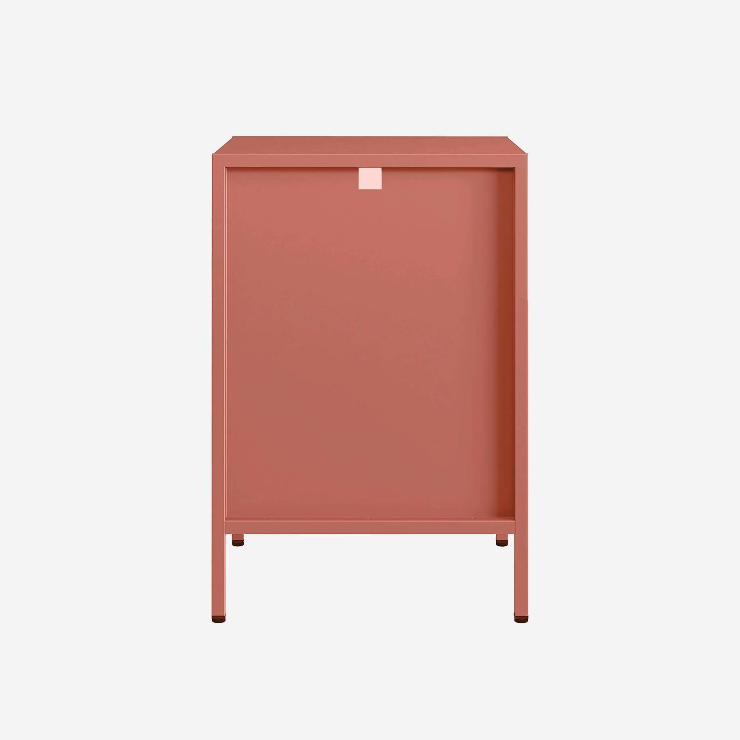 Table de chevet, table d'appoint en acier terracotta,sweeek,Photo3