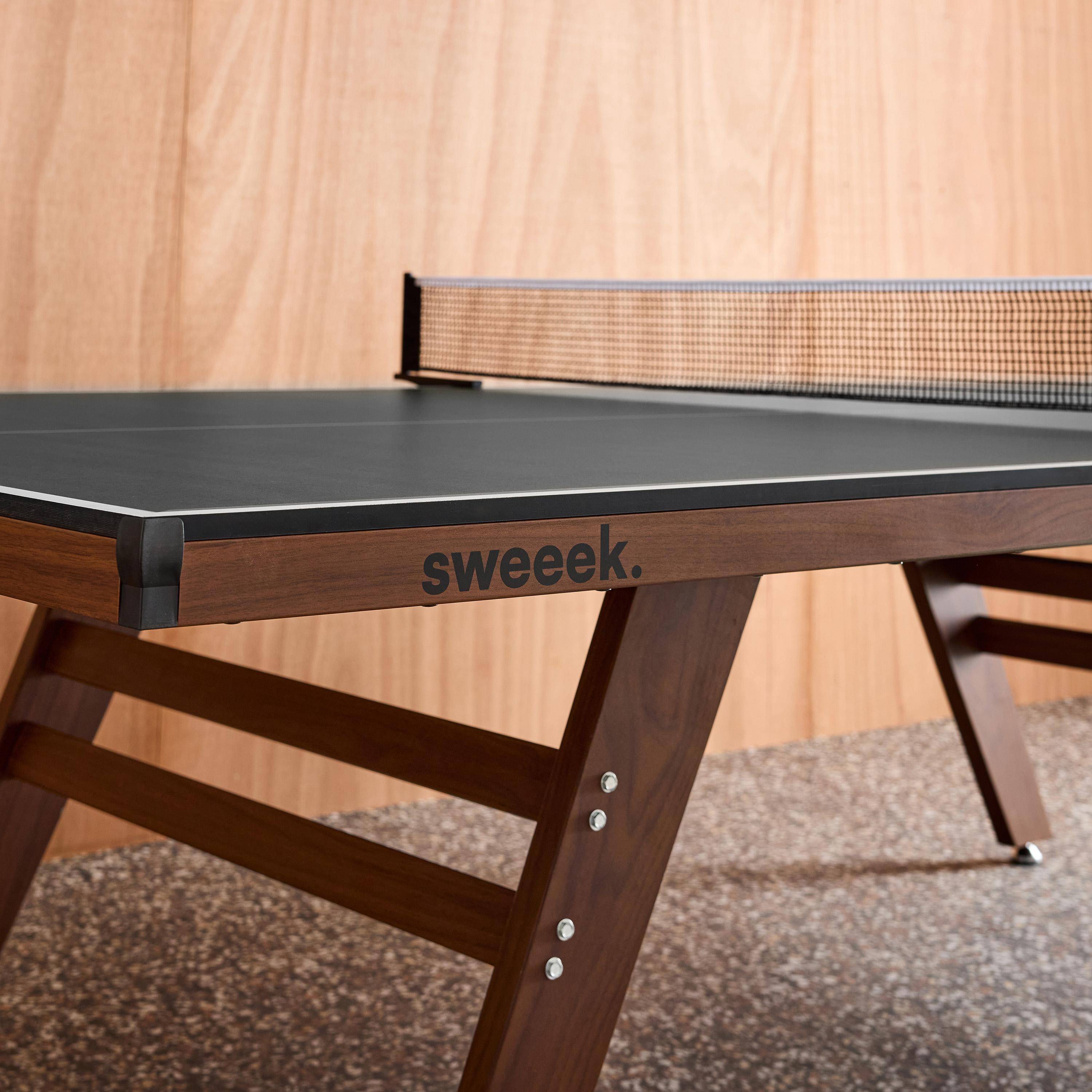 Mesa de ping pong interior deluxe con 2 raquetas y 3 pelotas, 273.5cm Gris - 274x152.5x76 cm Photo3
